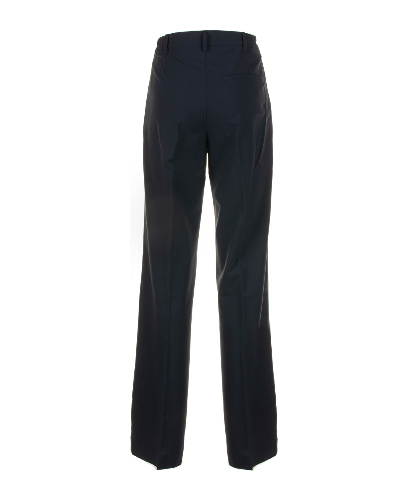 Myths Navy Blue High-waisted Trousers - BLU NAVY ボトムス
