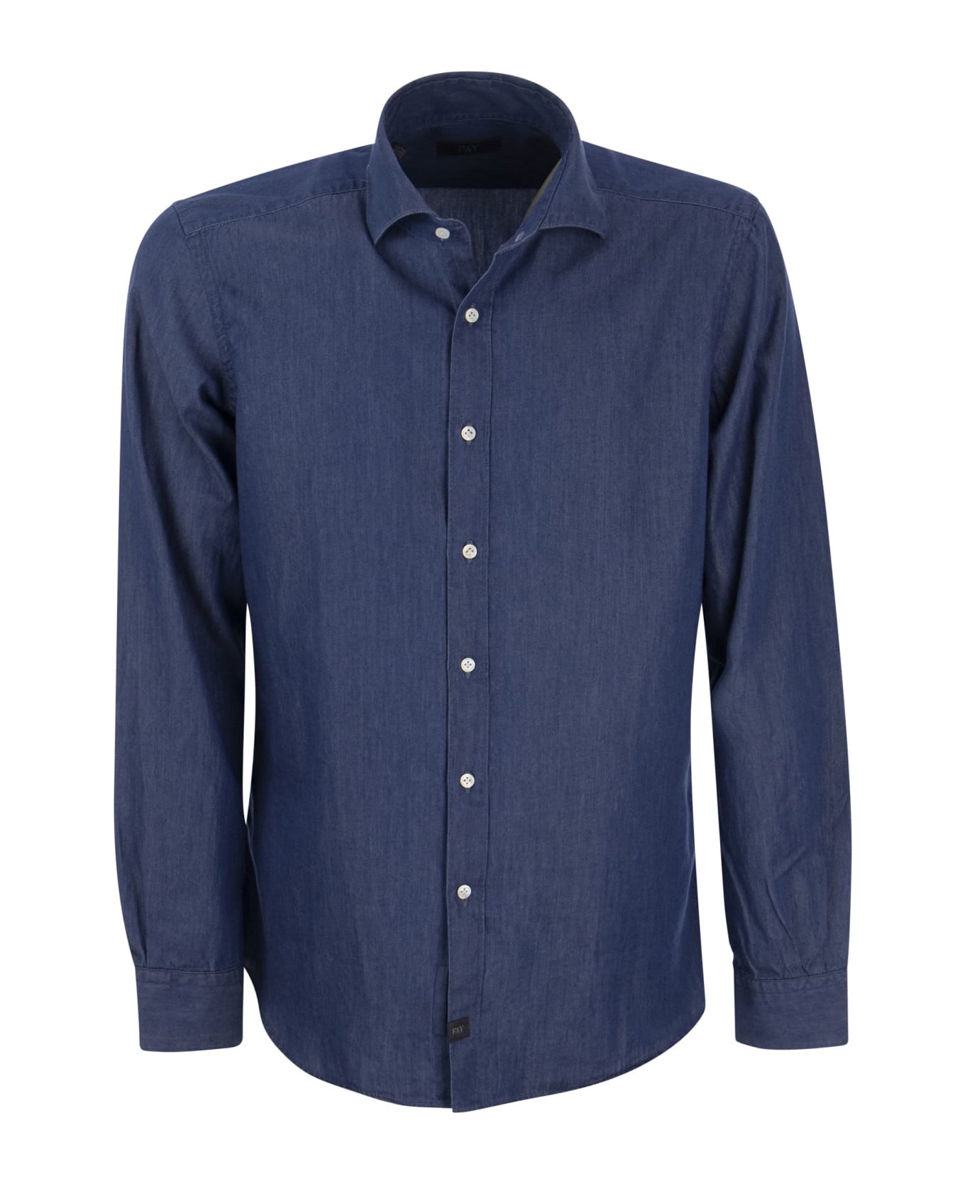 Fay Denim Shirt With French Collar