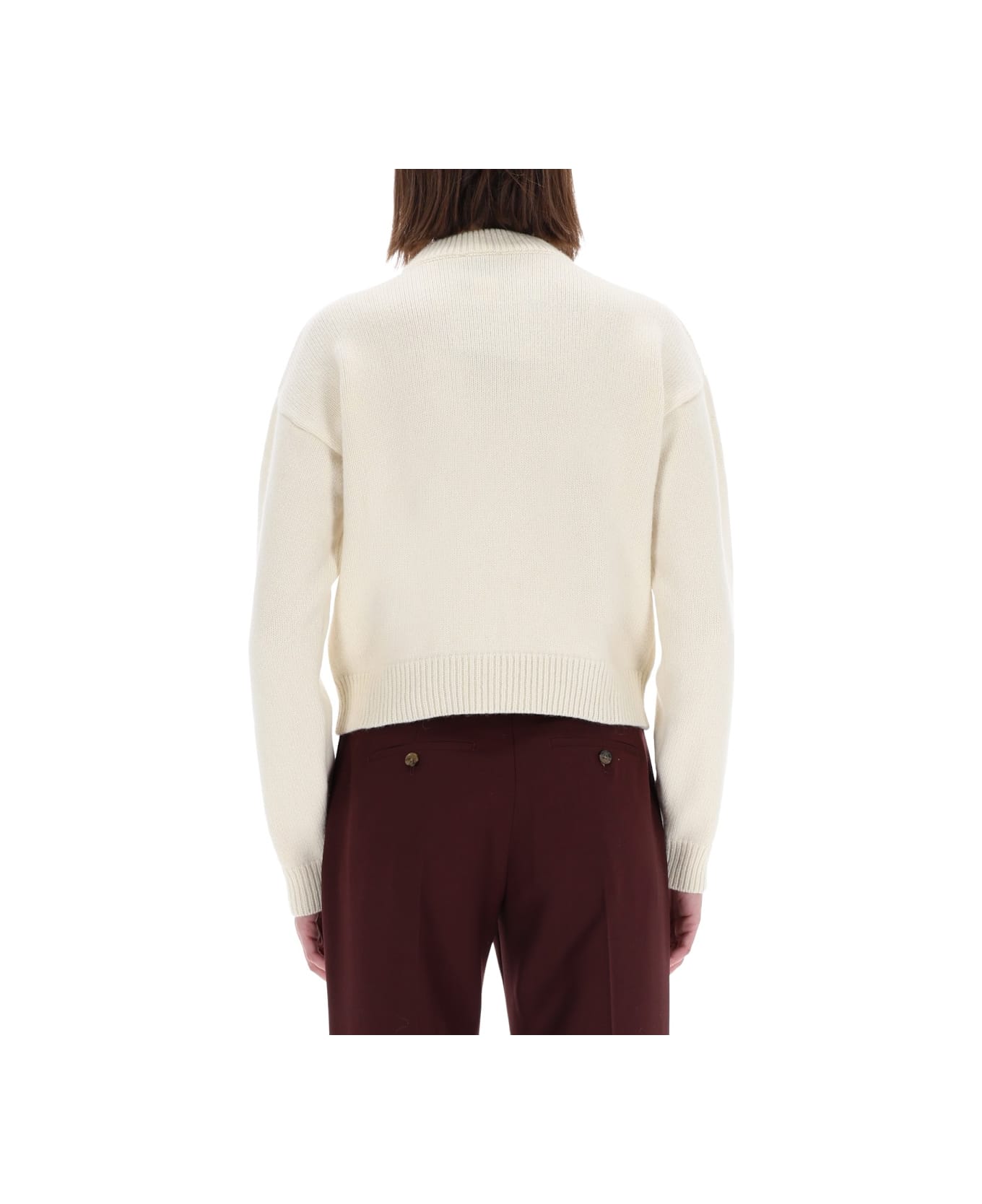 Patou Jersey With Logo And Monogram "jp" - WHITE