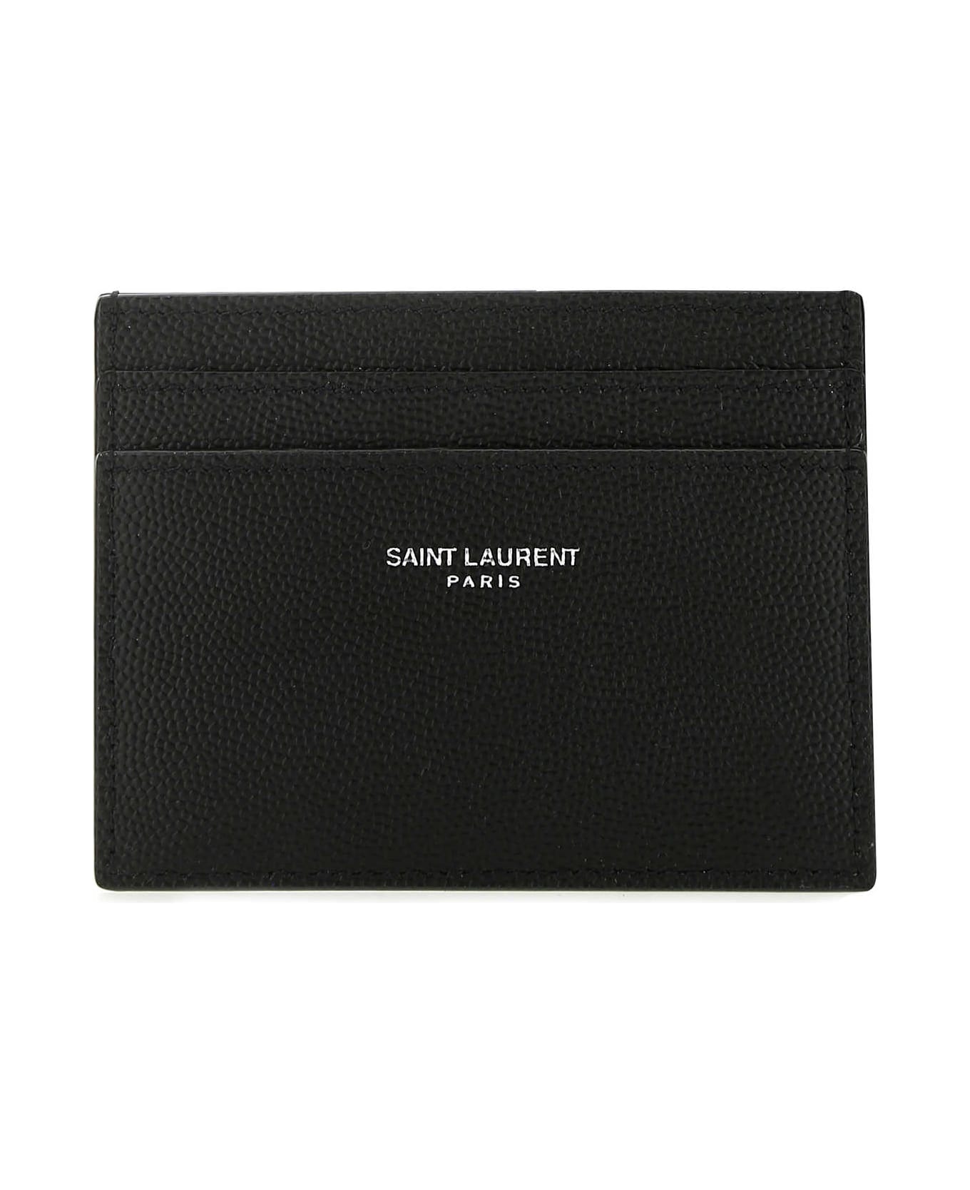 Saint Laurent Black Leather Card Holder - 1000