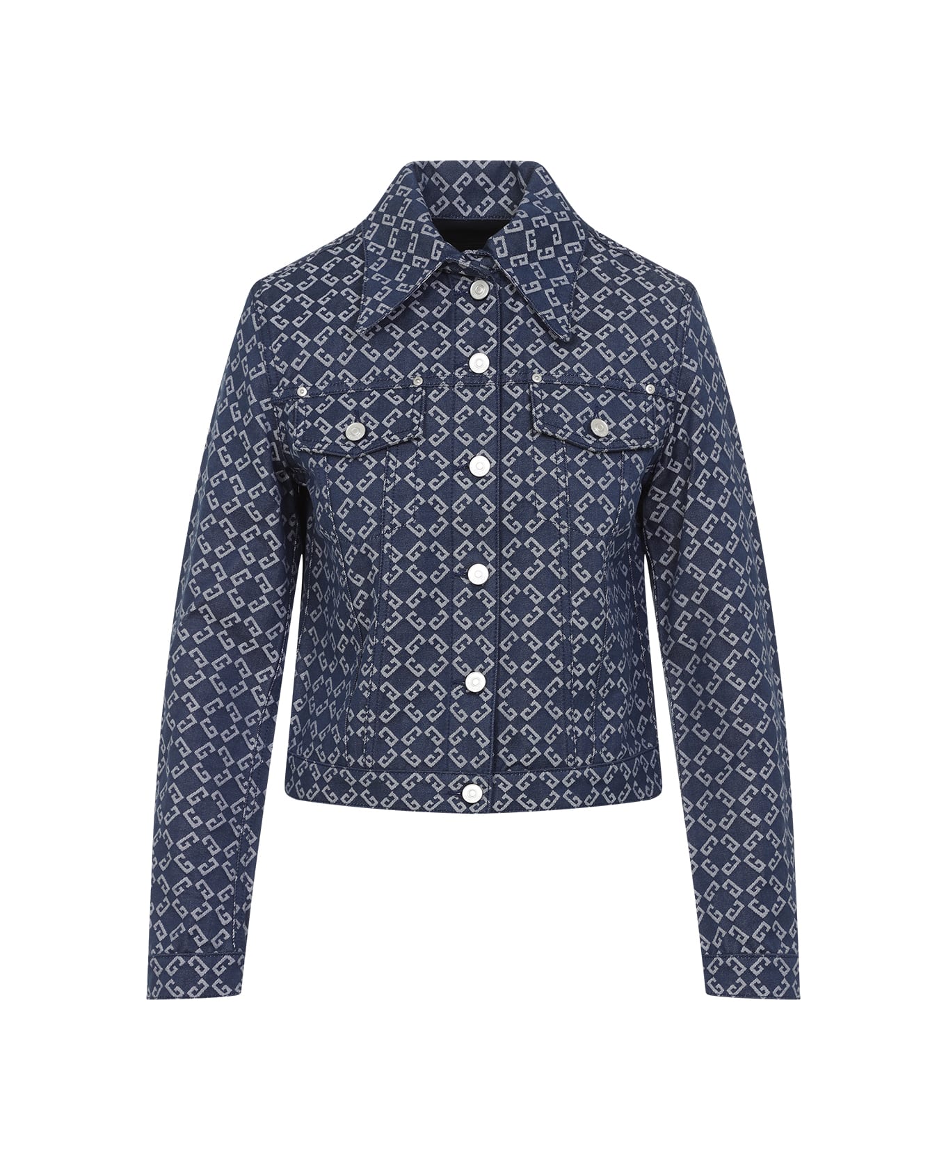Givenchy Monogram Denim Jacket - Denim Blue