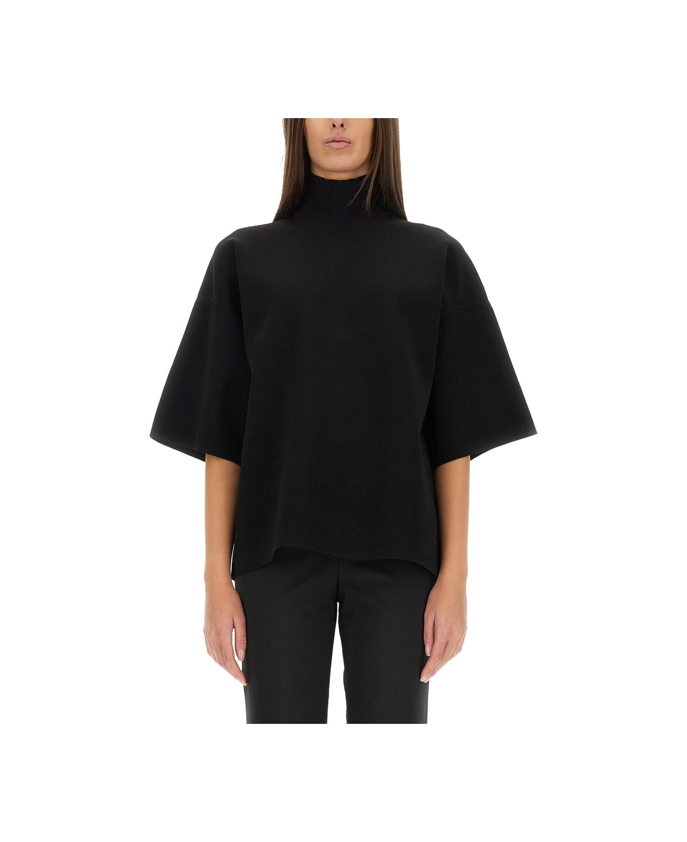 Theory Turtleneck Top - BLACK