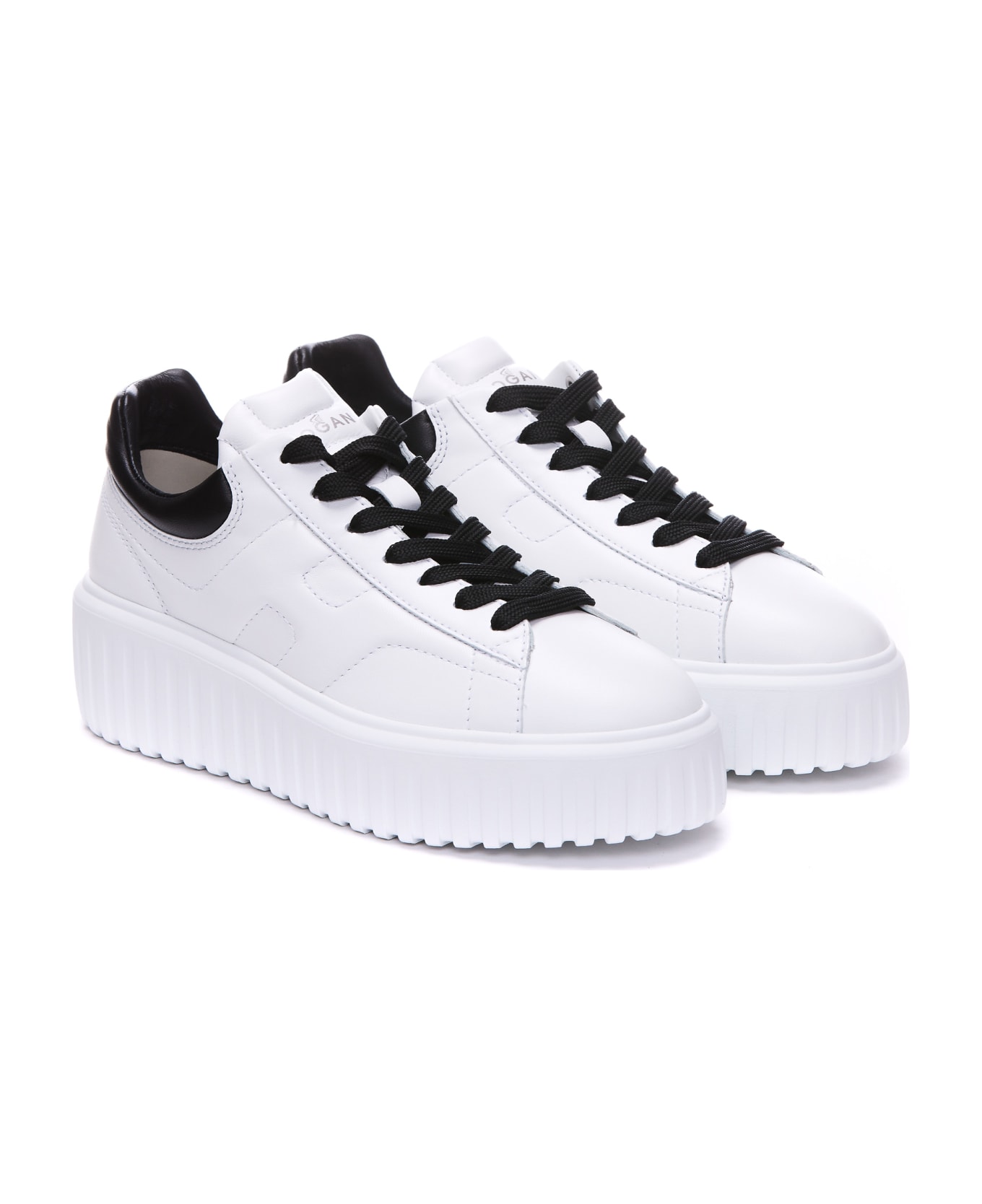Hogan H-stripes Sneakers - Bianco Nero