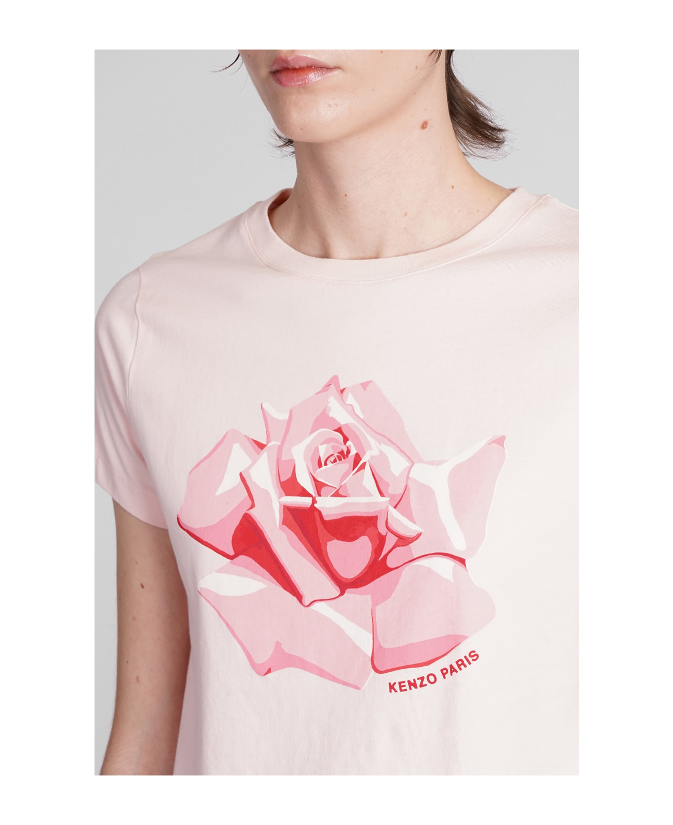 Kenzo T-shirt In Rose-pink Cotton - rose-pink
