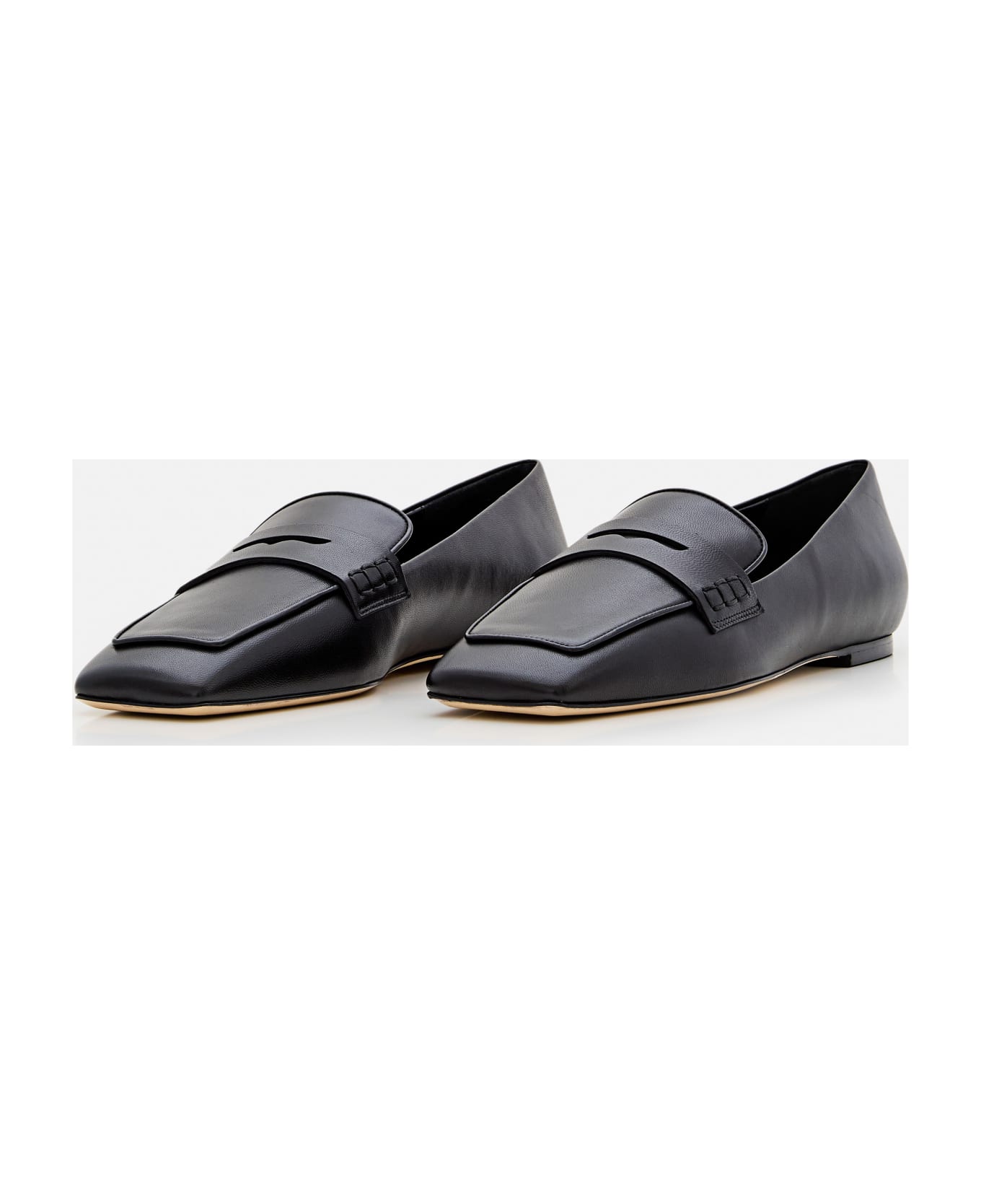 aeyde Tom Leather Loafers - Black