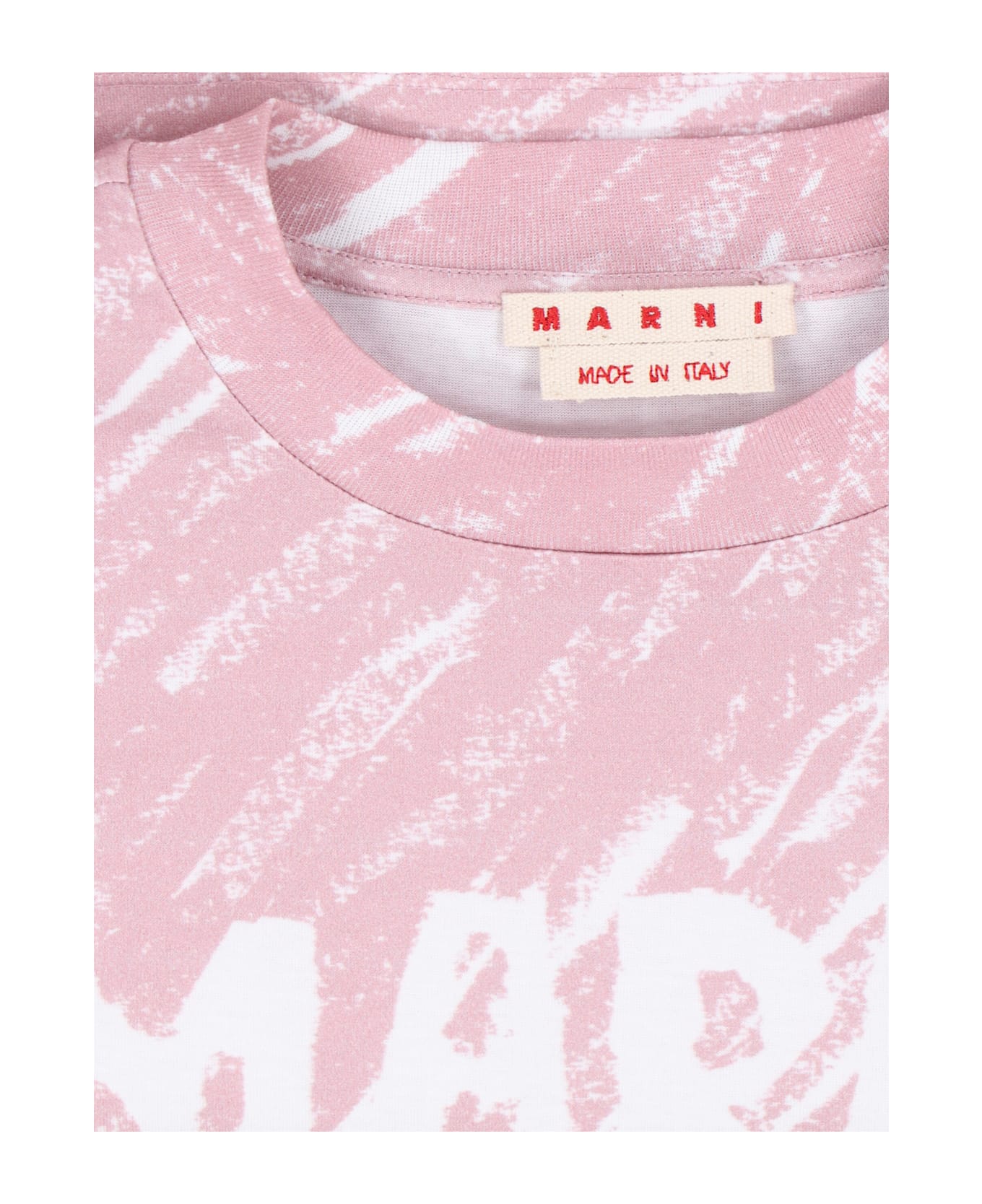 Marni Logo Crop T-shirt - Pink