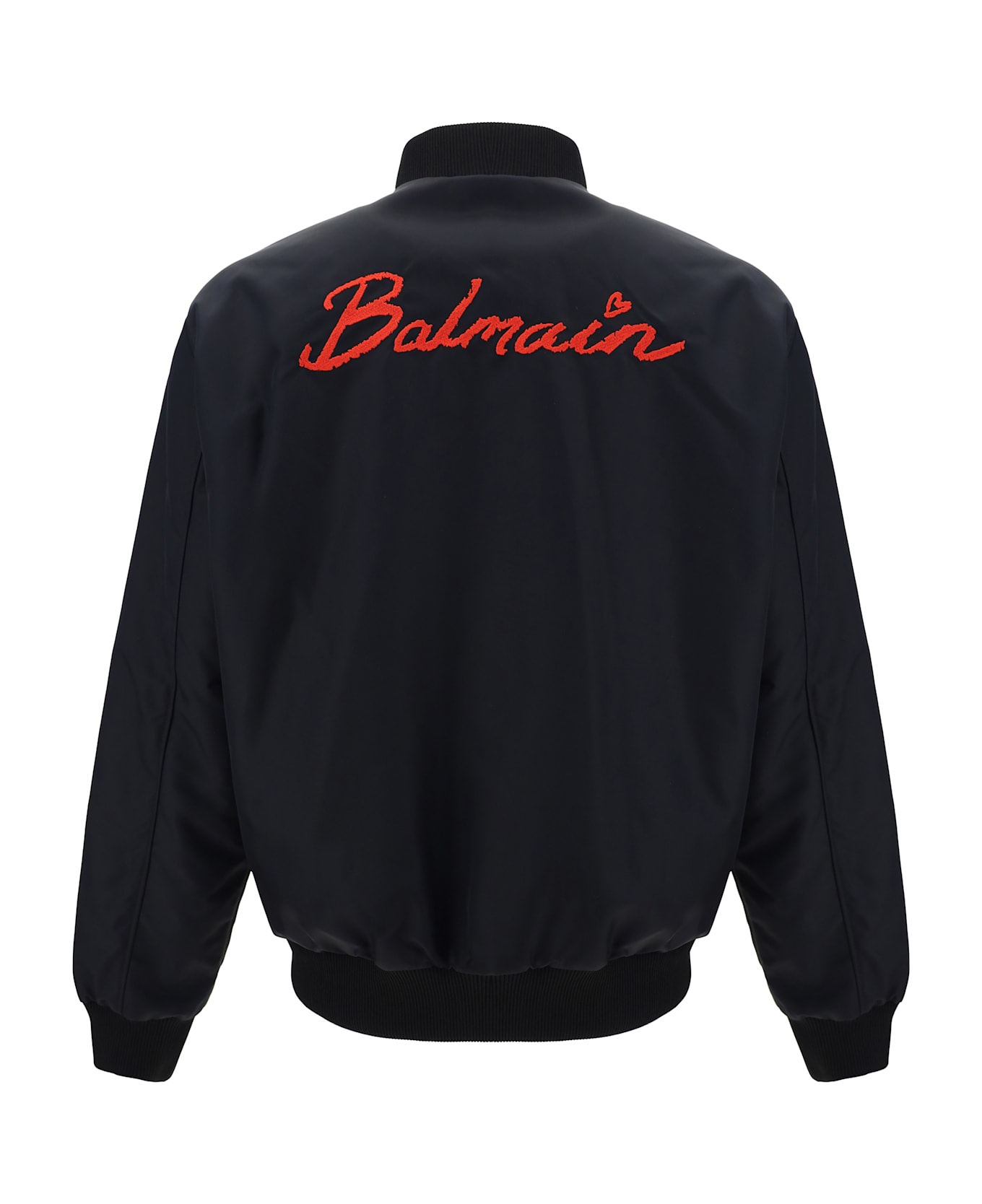 Balmain Reversible Bomber Jacket - Emf Noir/rouge Vif