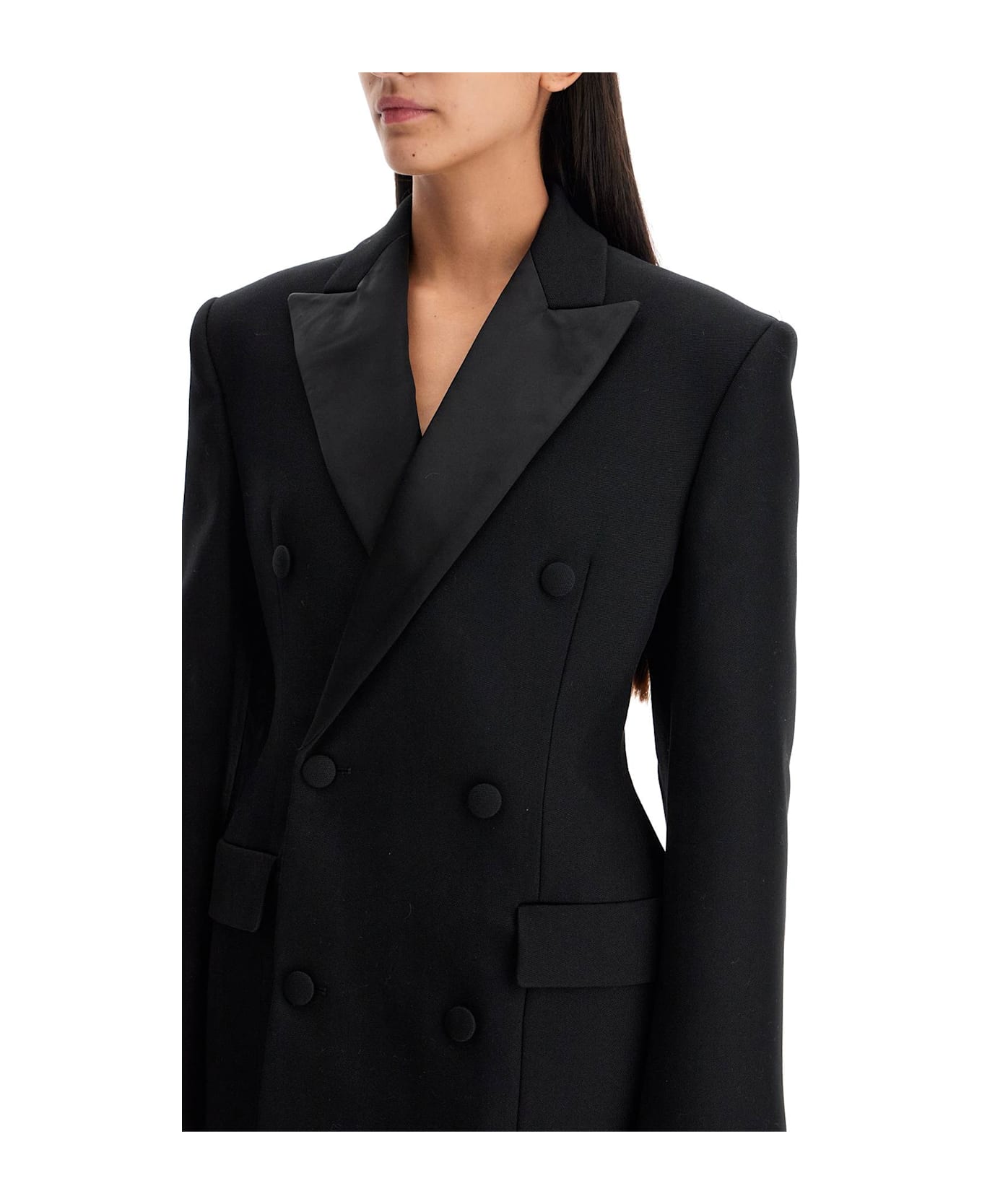 WARDROBE.NYC Double-breasted Blazer Dress - BLACK (Black)