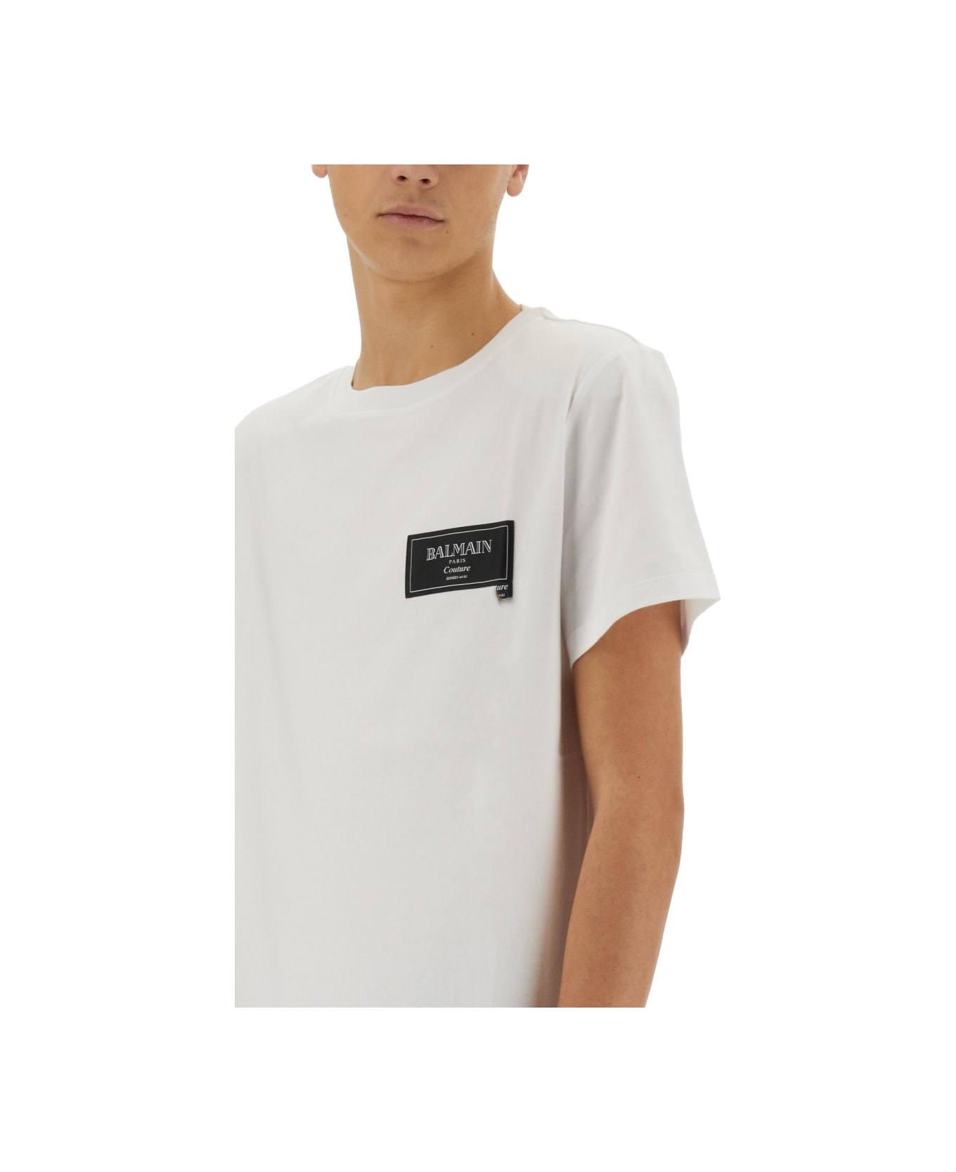 Balmain T-shirt With Logo - WHITE