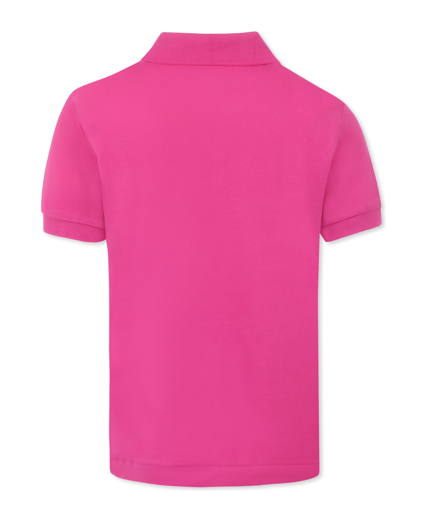 Lacoste Fuchsia Polo Shirt For Kids With Crocodile - Fuchsia