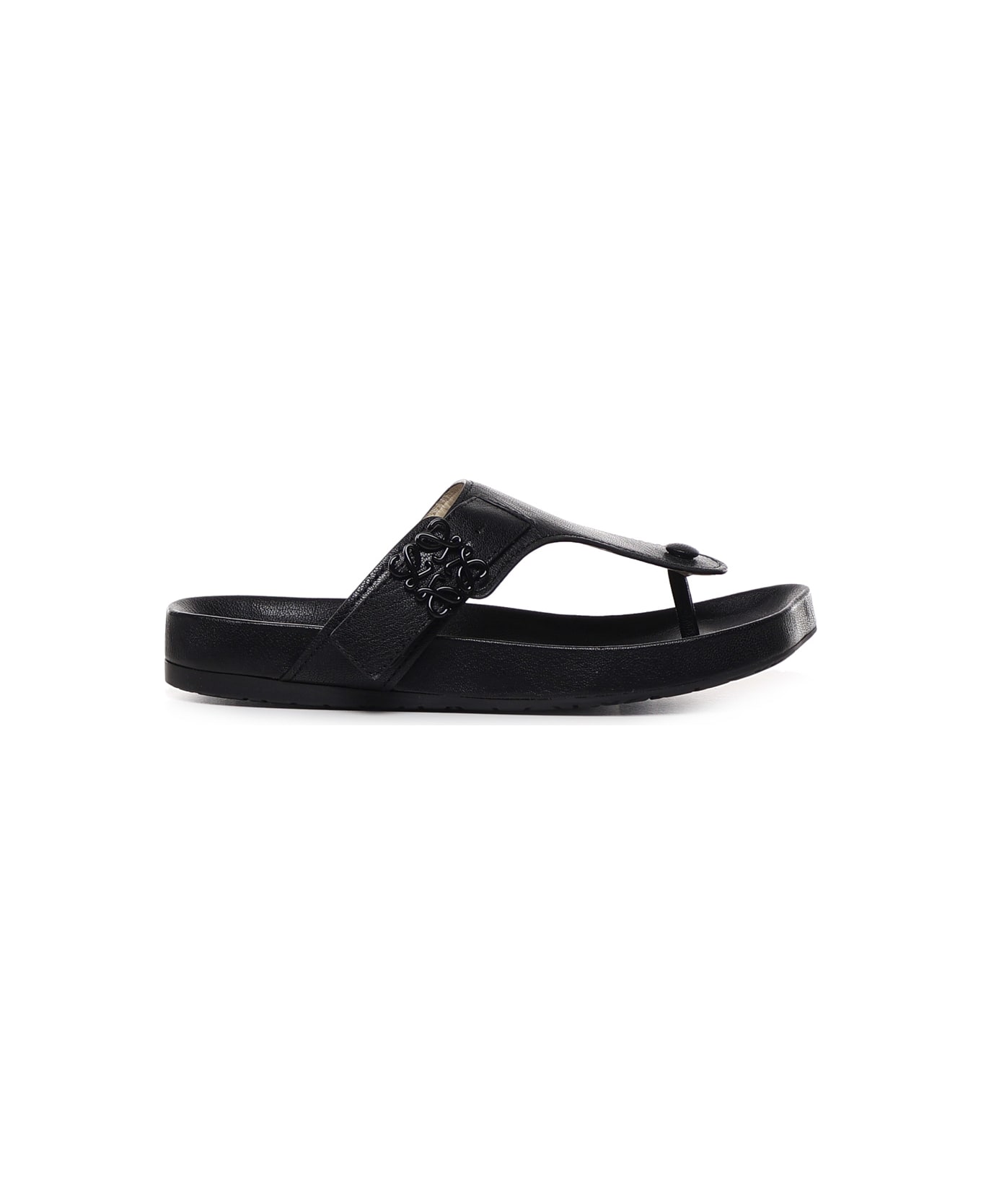 Loewe Ease Sandals In Rubber - Black