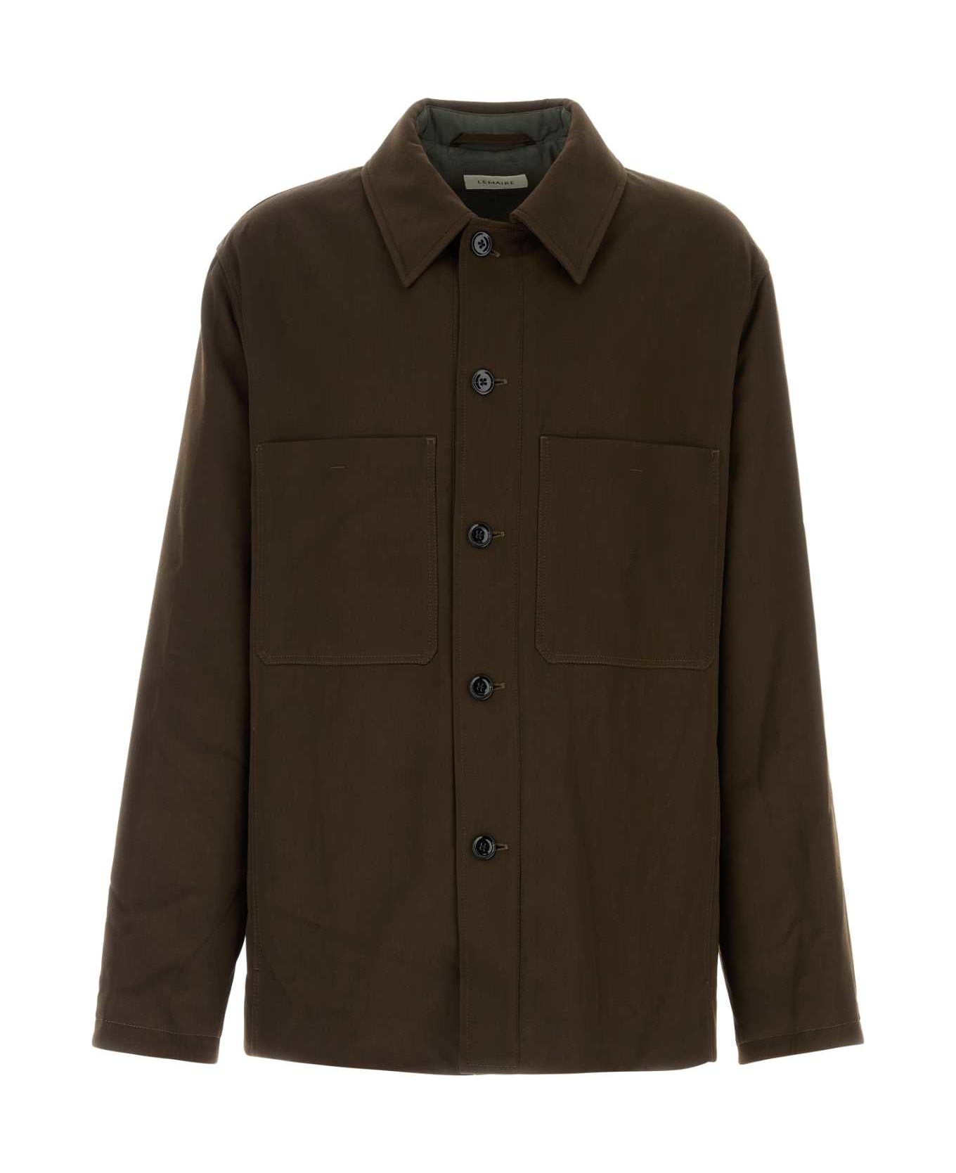 Lemaire Dark Brown Wool Padded Jacket - KOBICHABROWN ジャケット