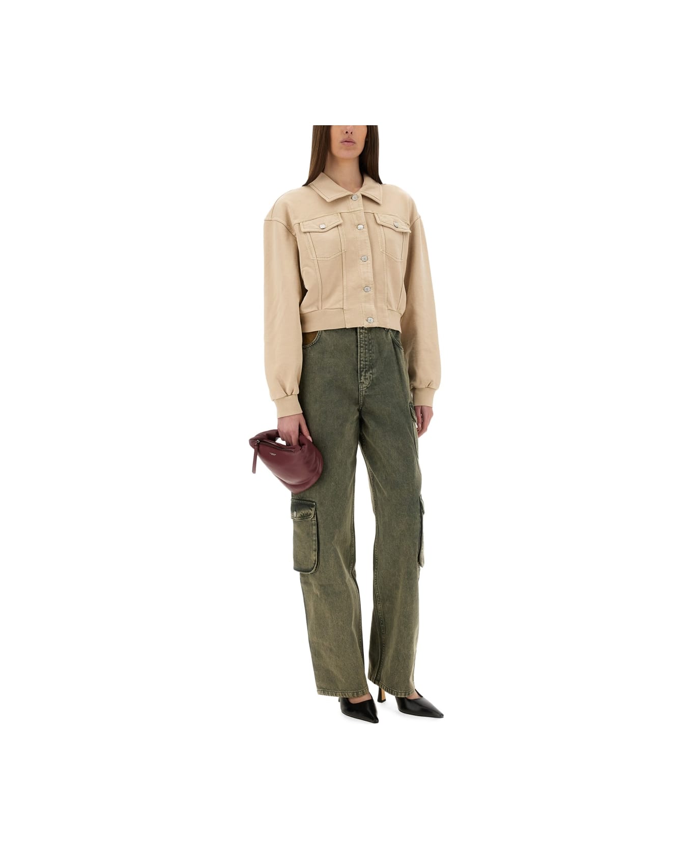 M05CH1N0 Jeans "urban" Jacket - BEIGE
