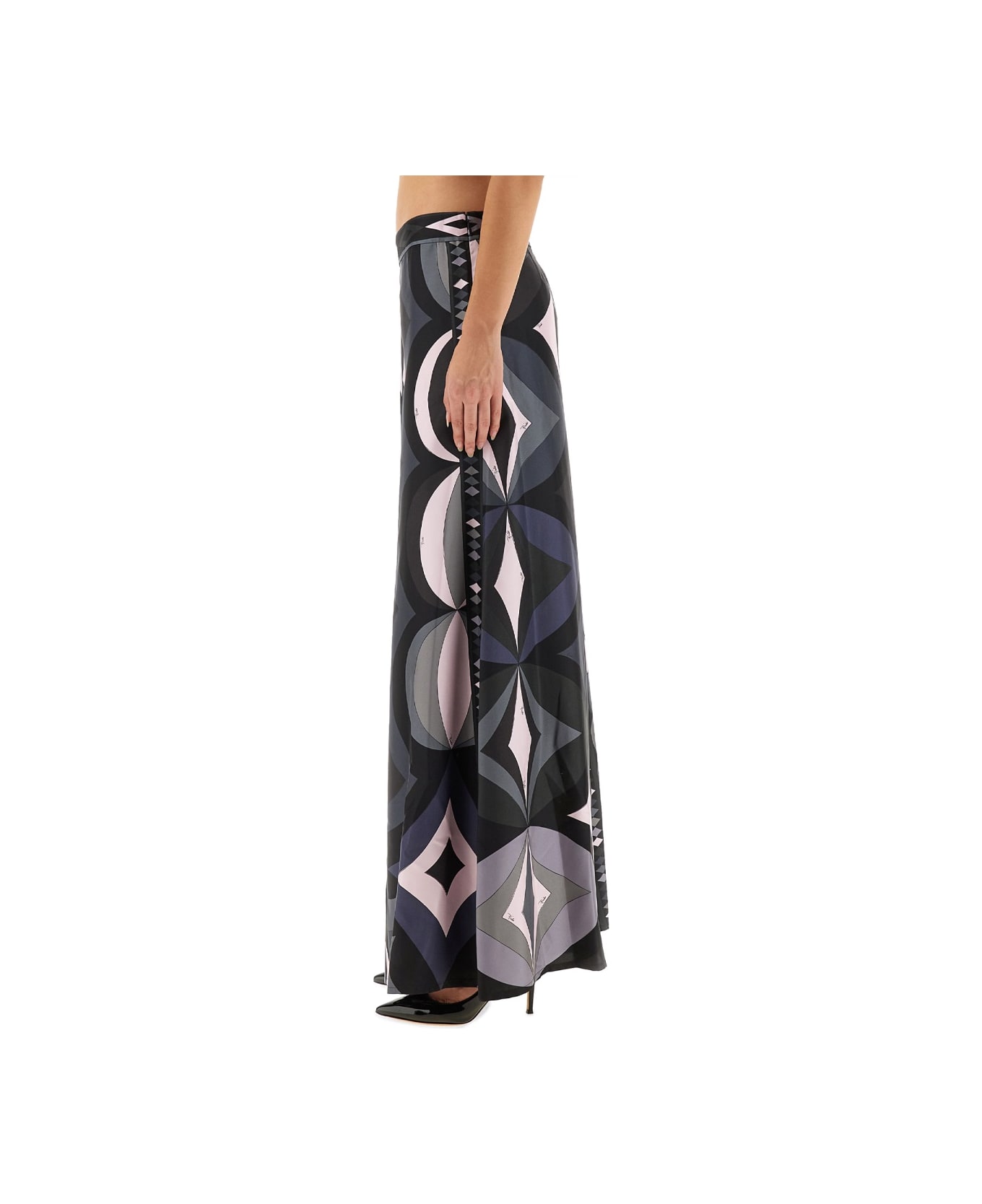 Pucci Pants With Necklace Print - BLACK