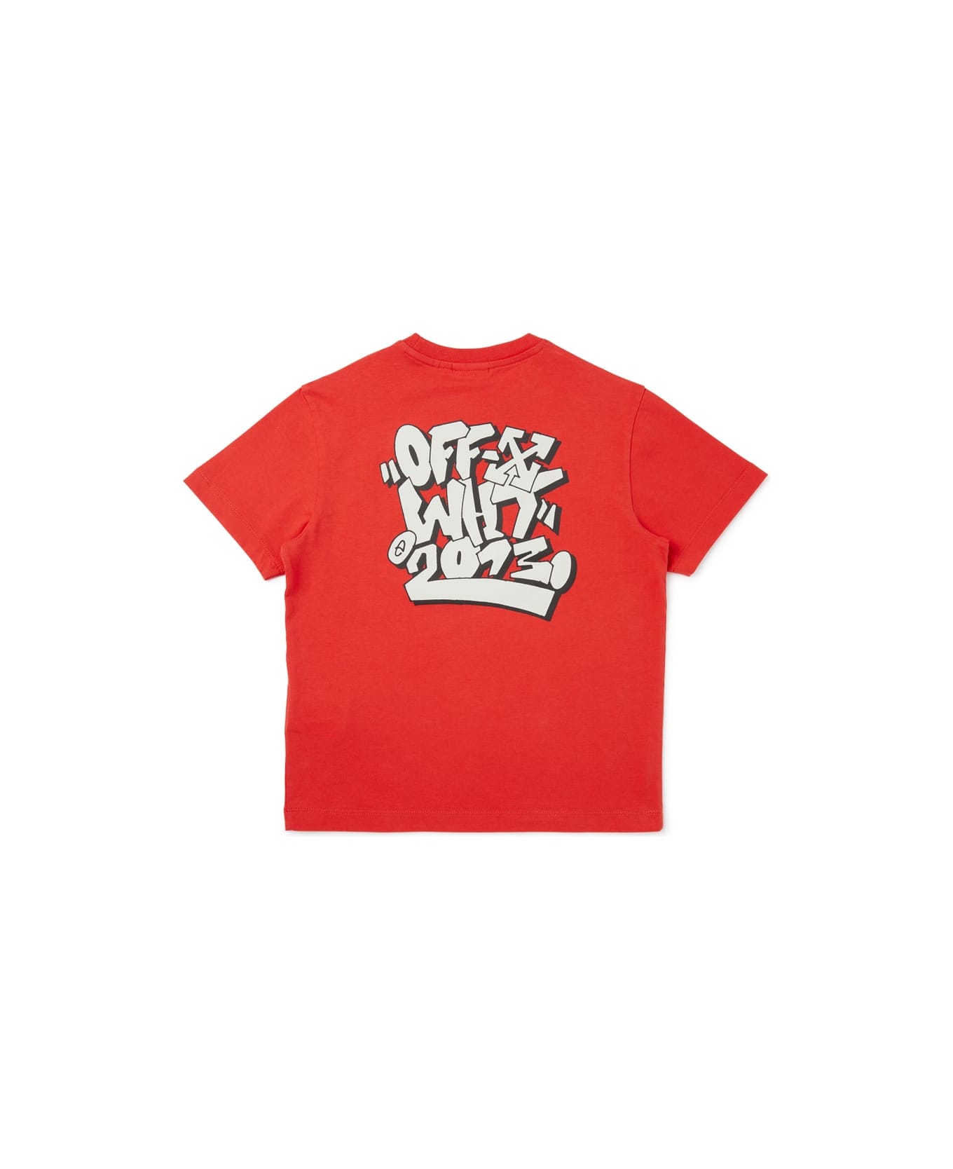 Off-White "graffiti" Logo T-shirt - RED