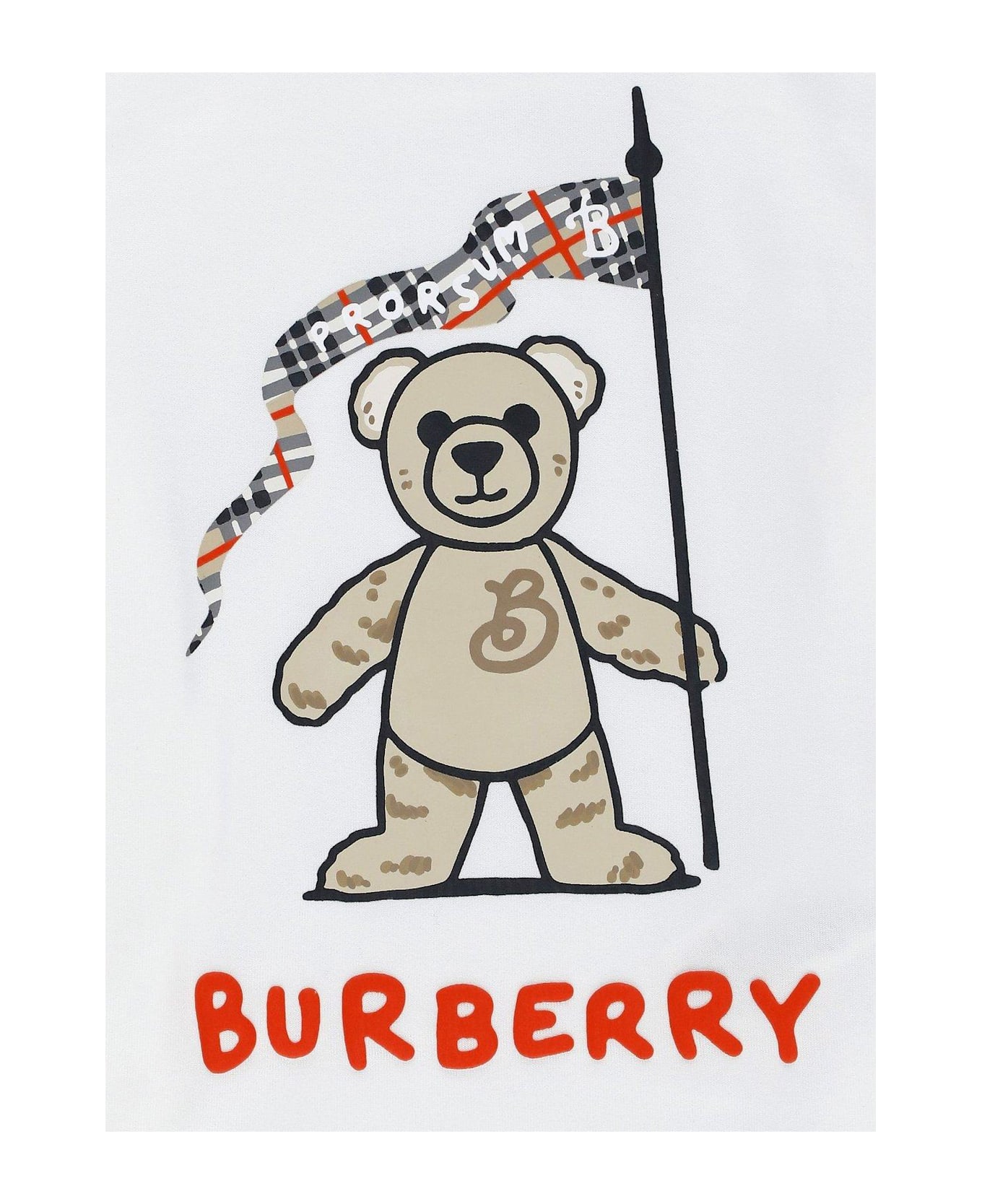 Burberry Cedar Bear Crewneck T-shirt - WHITE