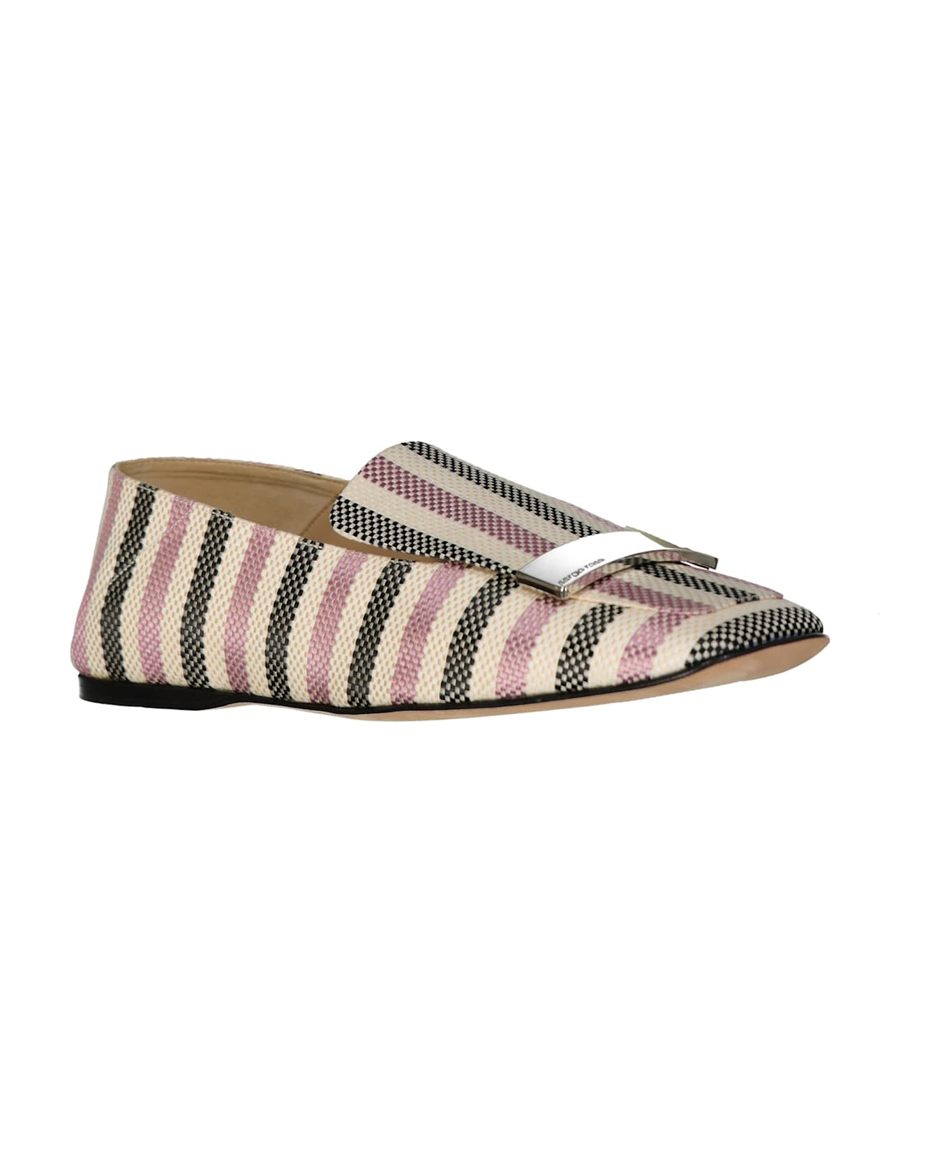 Sergio Rossi Jacquard Loafers - White