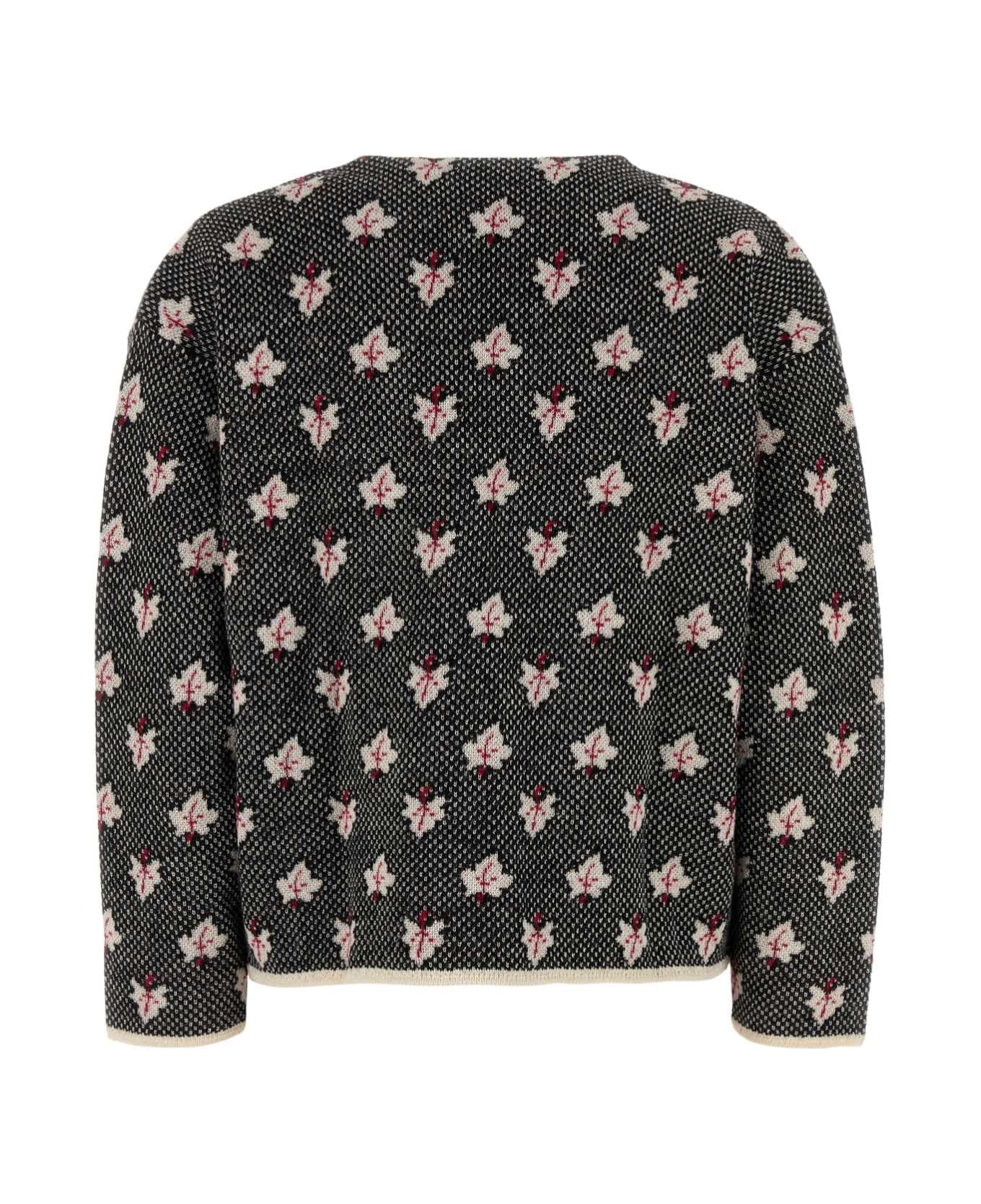 Bode Embroidered Alpaca Maple Cardigan - MULTI
