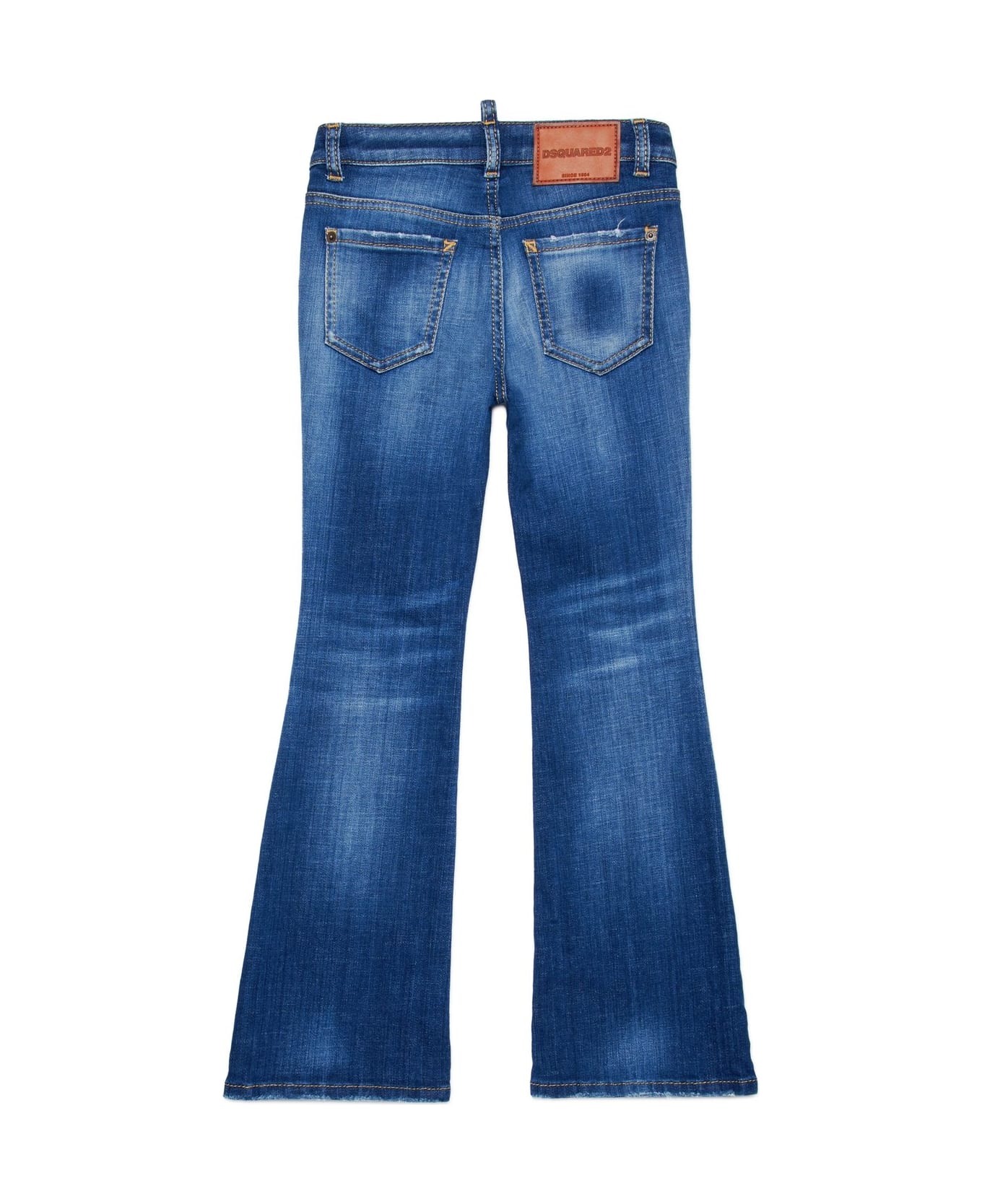 Dsquared2 Logo Tag Flared Jeans - Blue