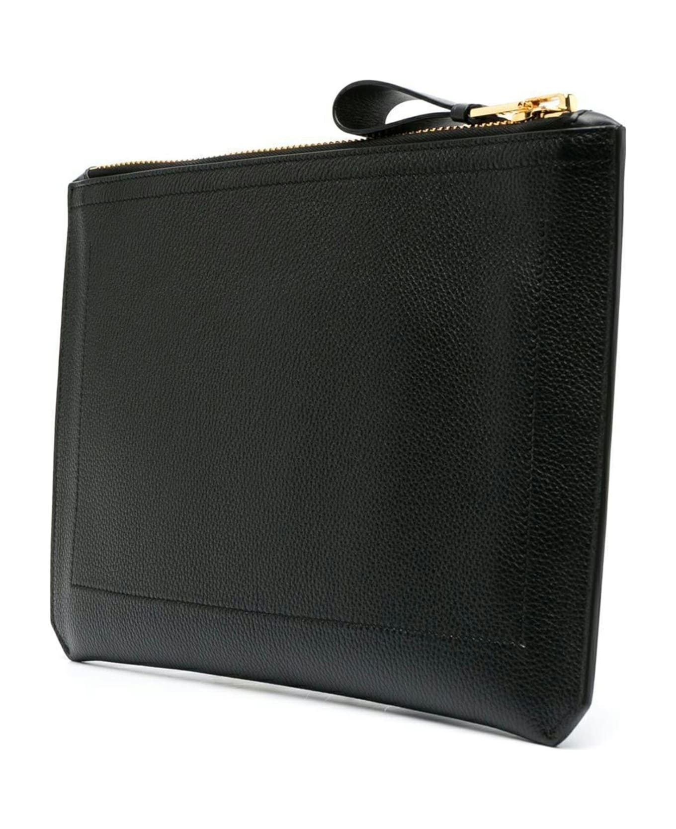 Tom Ford Black Leather Clutch - 1N001