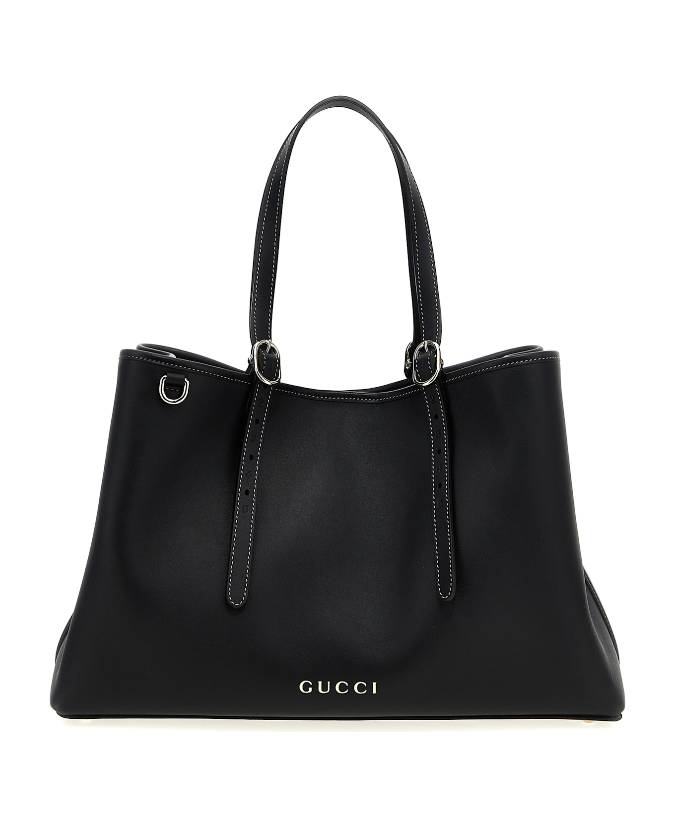 Gucci Medium 
gg Emblem
 Shopping Bag - Black
