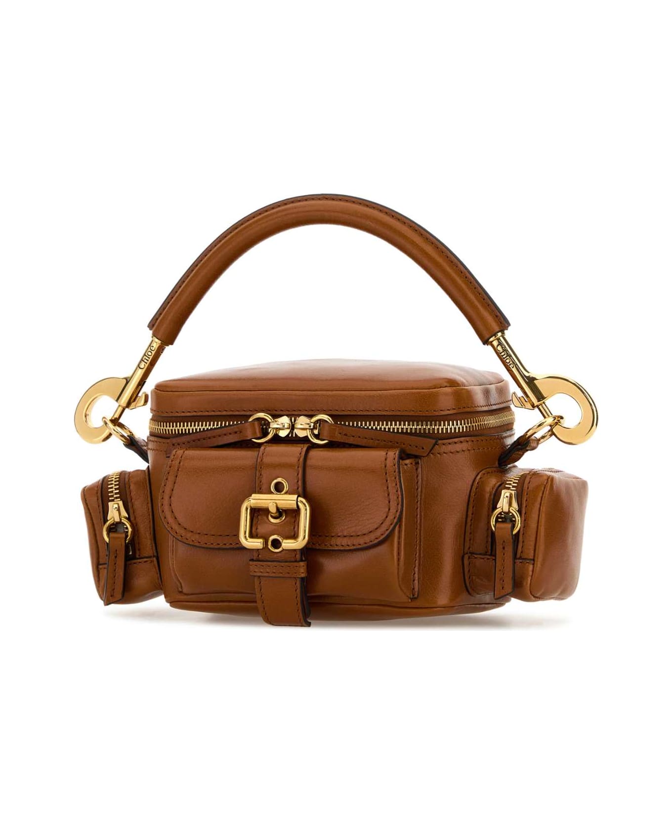 Chloé Brown Leather Small Camera Bag Handbag - CLAYBROWN
