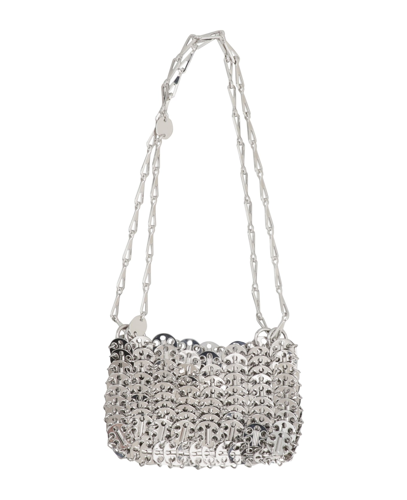 Paco Rabanne Silver Iconic 1969 Nano Bag - Silver クラッチバッグ