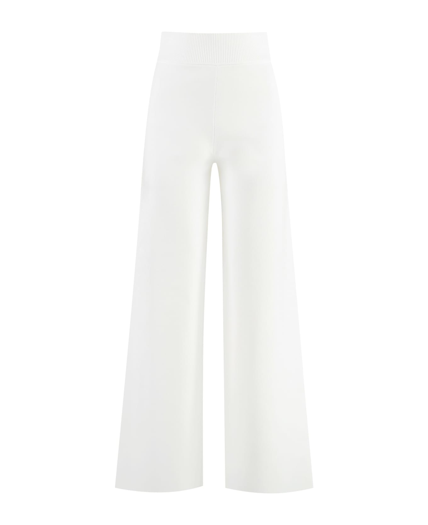 Parosh Knitted PRINTED Trousers - White