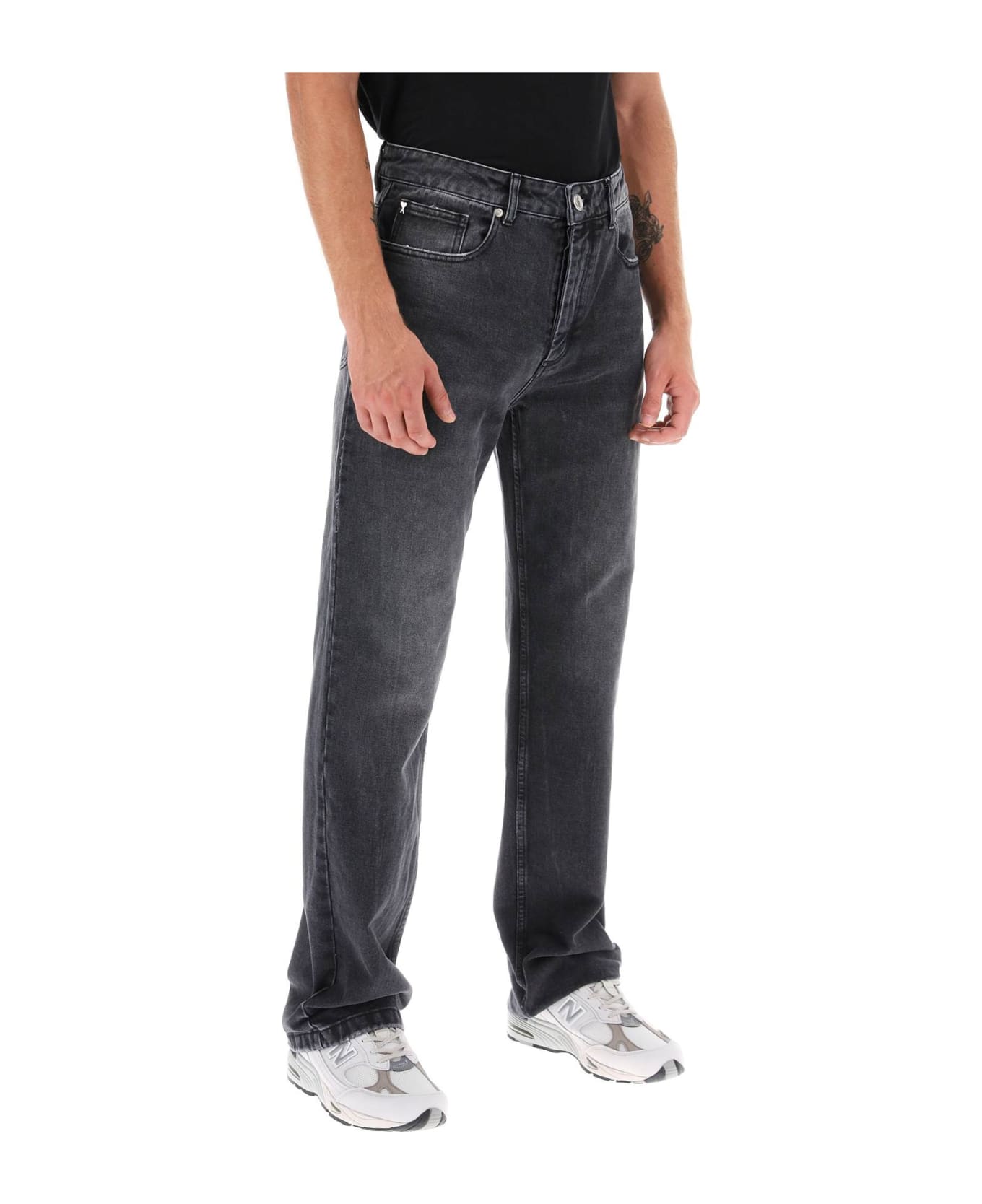 Ami Alexandre Mattiussi Loose Jeans With Straight Cut - USED BLACK (Grey)