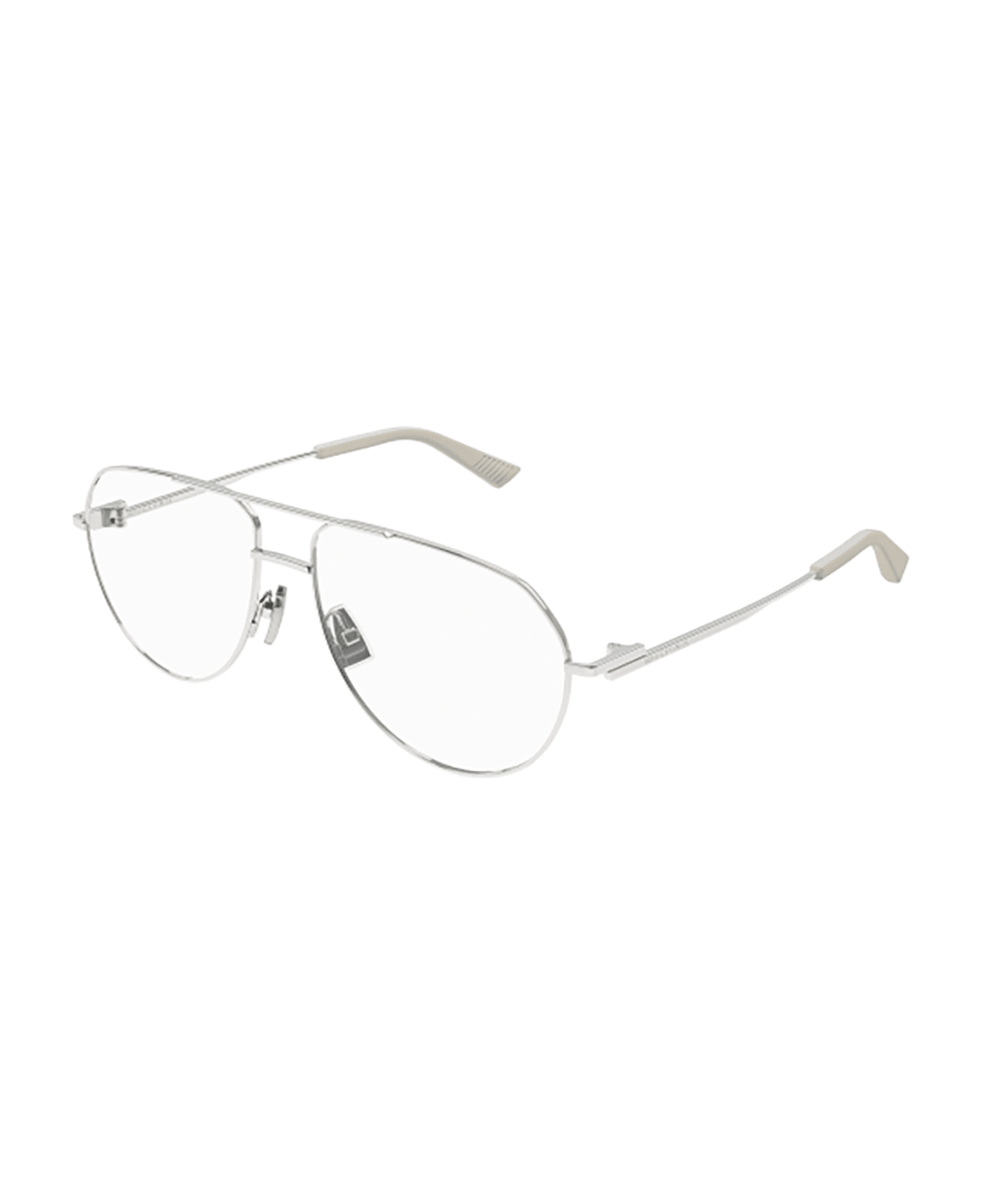 Bottega Veneta Eyewear Bv1302o Glasses - 002 silver silver transpa アイウェア