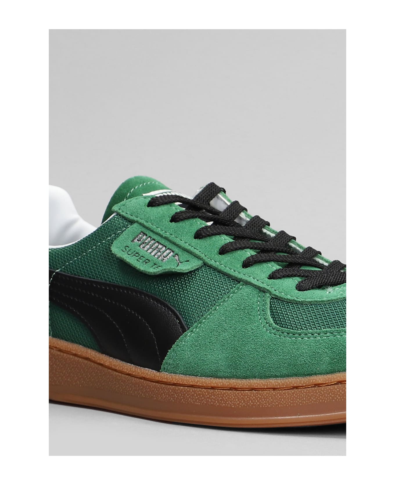 Puma Super Team Og Sneakers In Green Suede And Fabric - green