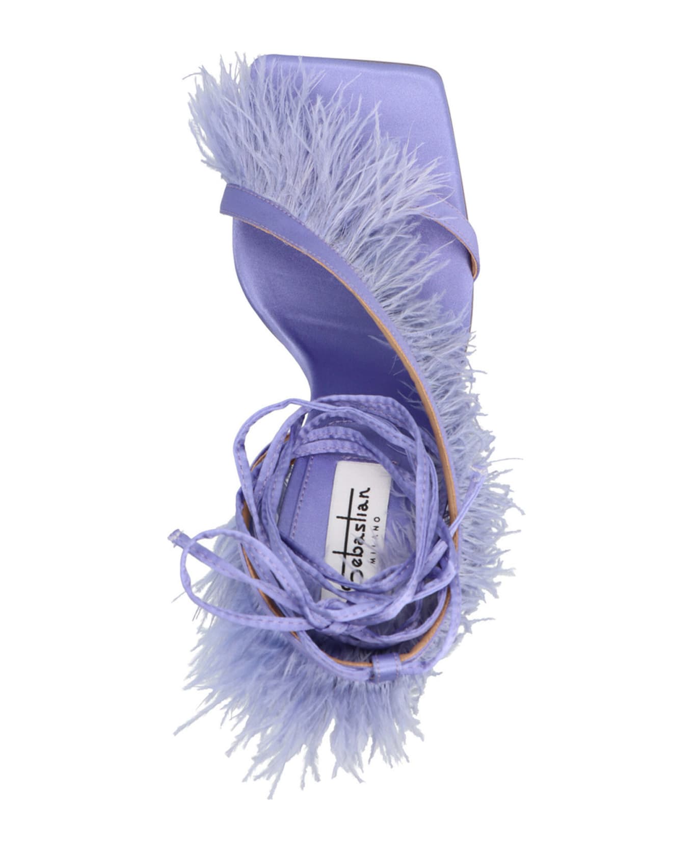 Sebastian Milano 'feather Wrap Sandals - Purple