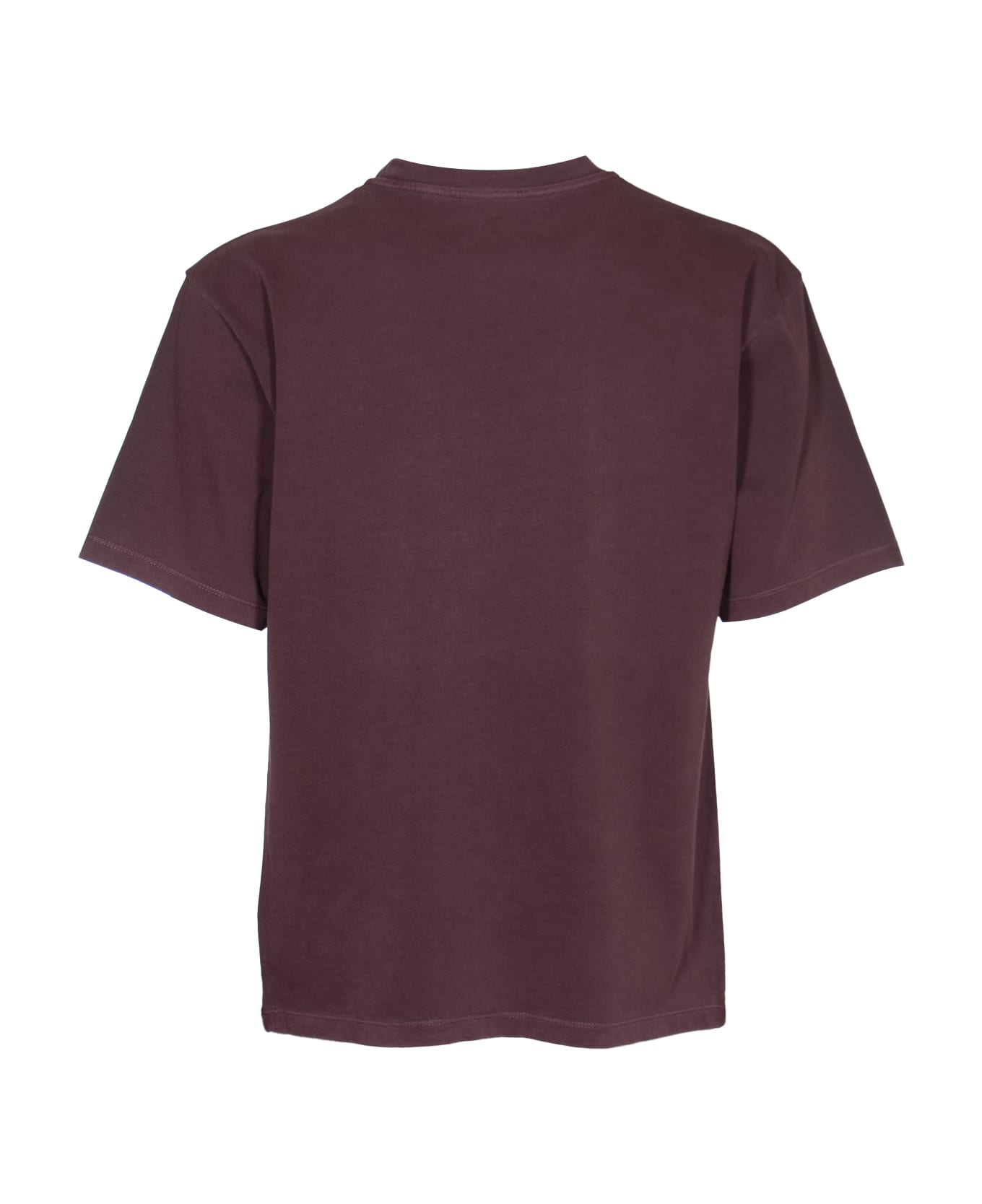 Rassvet Chest Logo Round Neck T-shirt - Burgundy シャツ