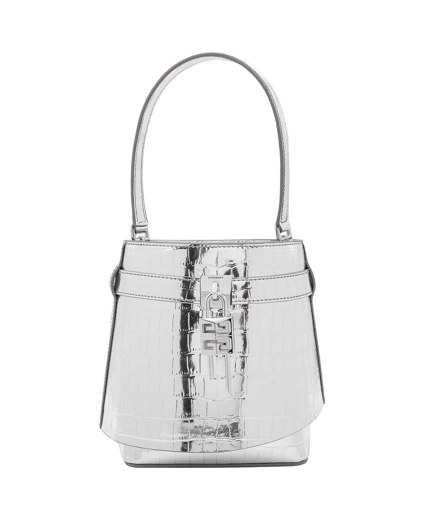 Givenchy Shark Lock Bucket Bag - Silver