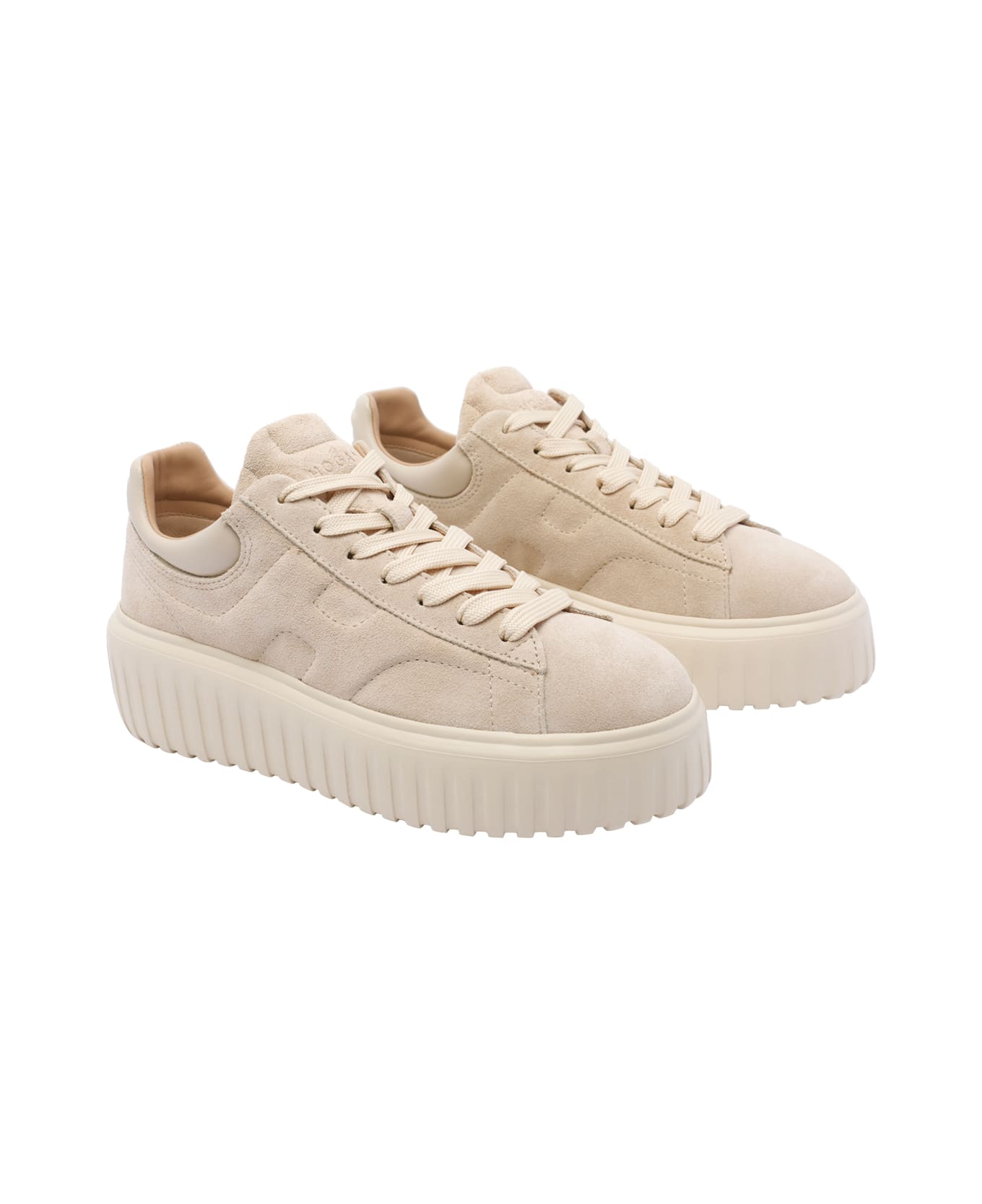 Hogan H-stripes Sneakers - BEIGE