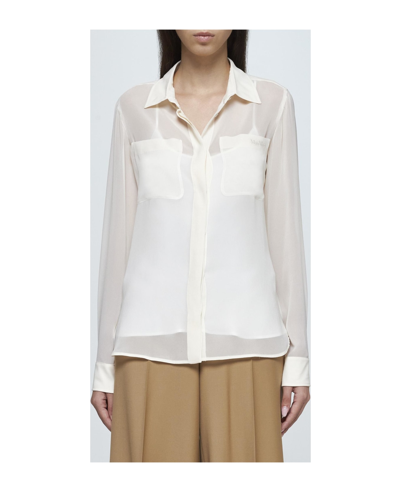 Max Mara Ercole Silk Shirt - Vanilla