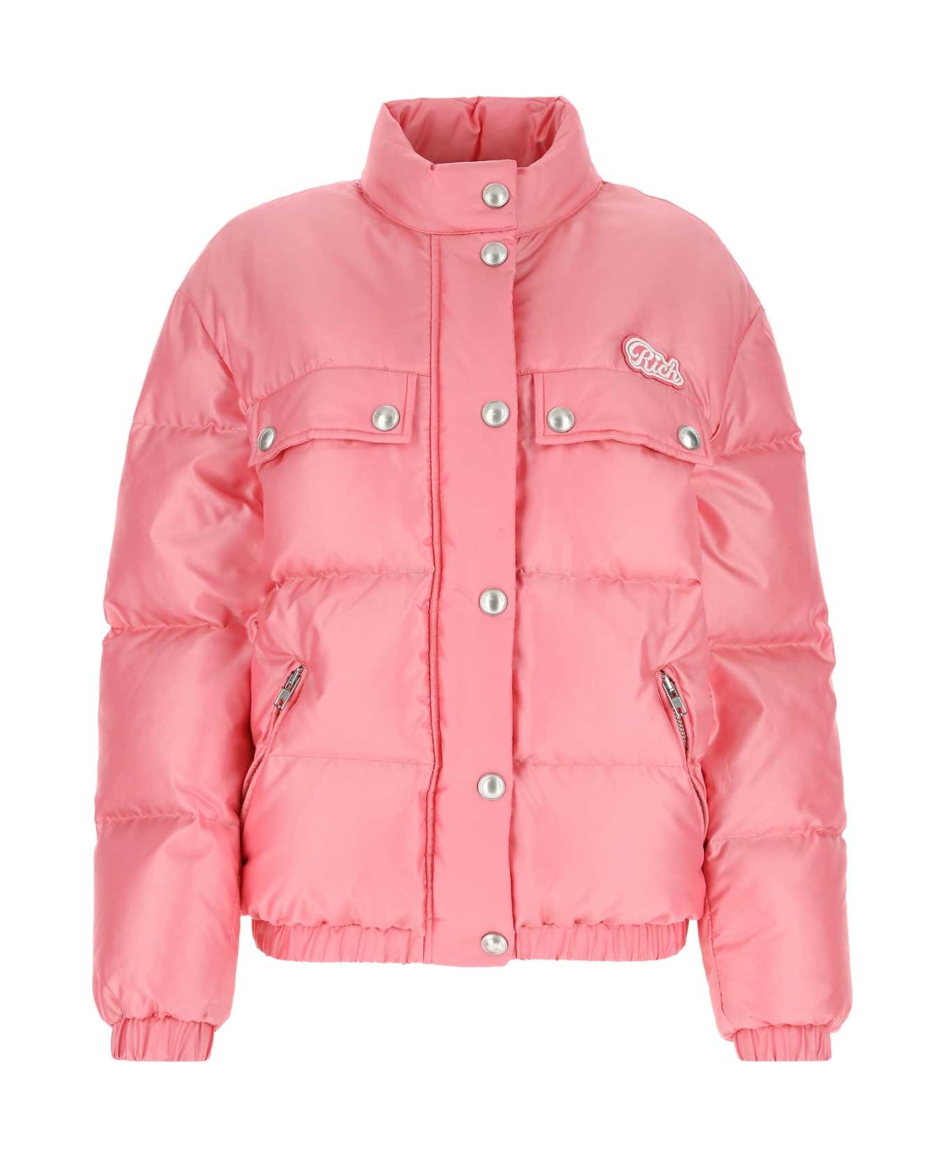 Alessandra Rich Pink Nylon Blend Down Jacket - 1921 ダウンジャケット