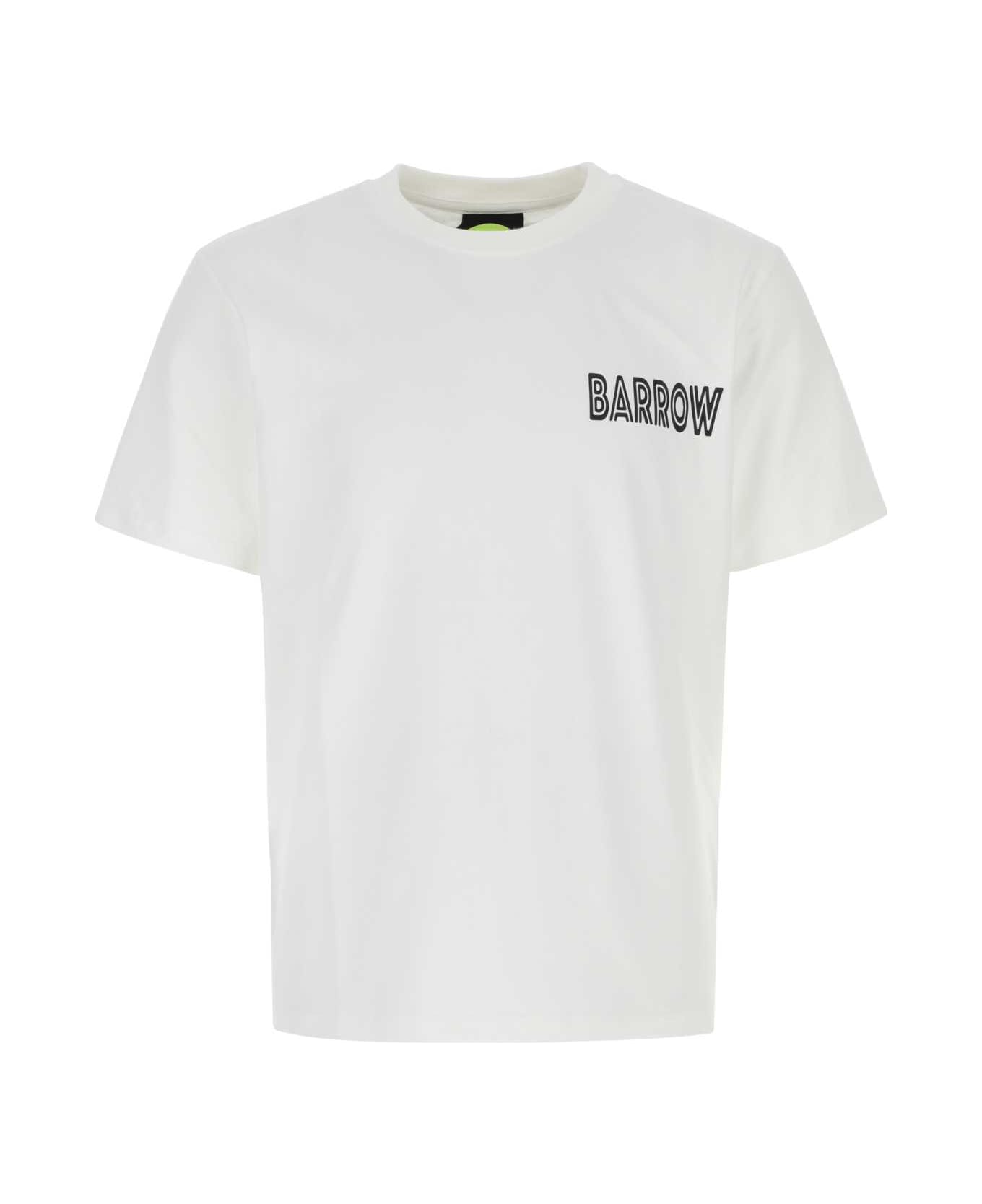 Barrow White Cotton T-shirt - 002