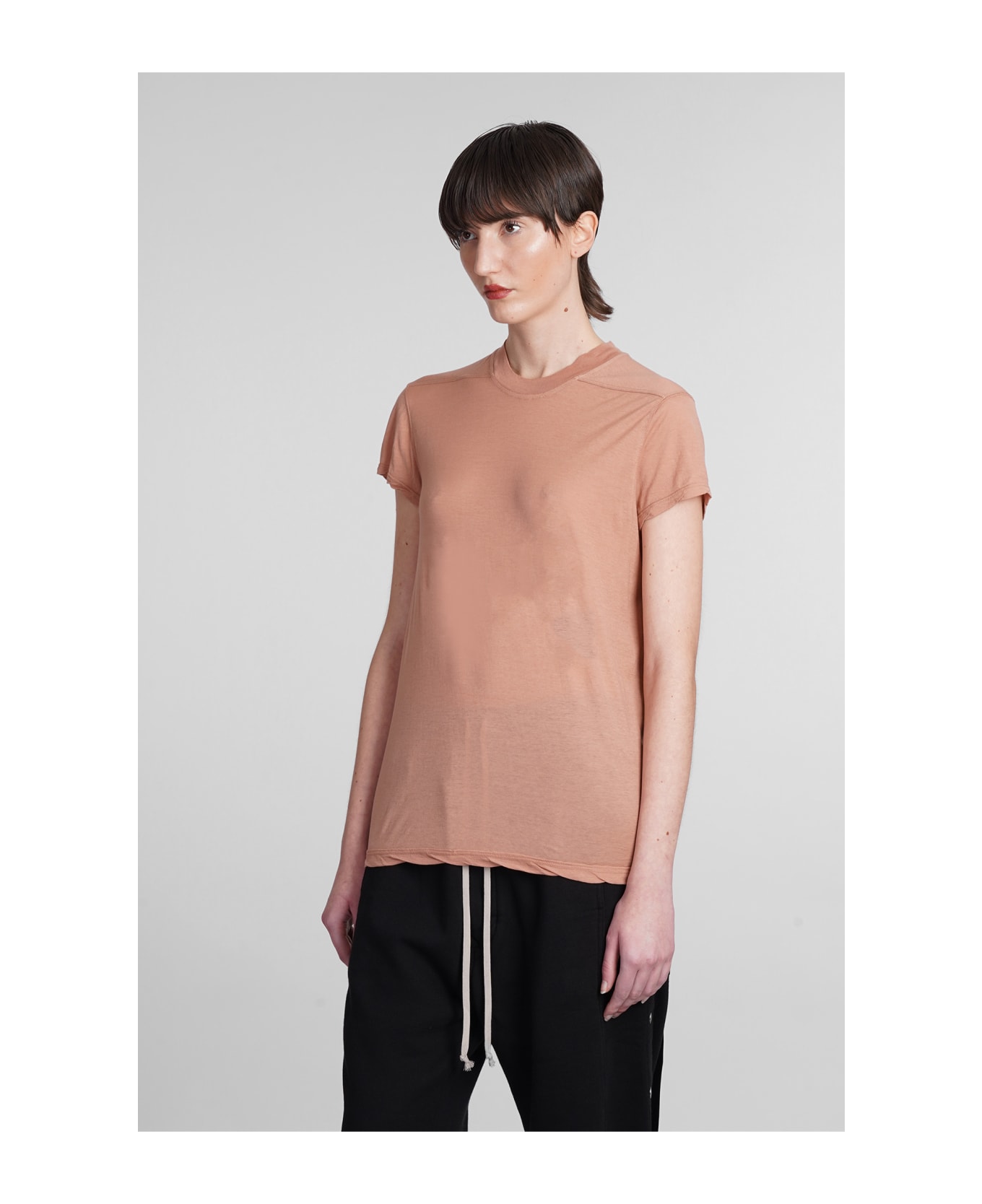 DRKSHDW Small Level T T-shirt In Rose-pink Cotton - rose-pink