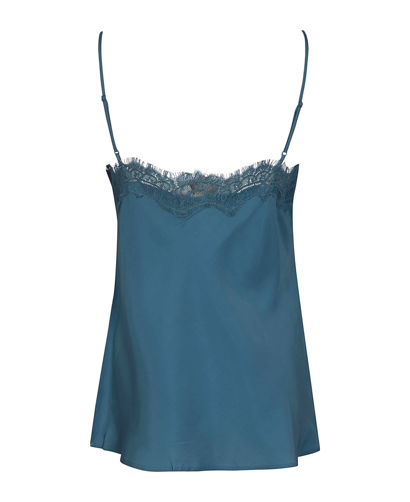 Gold Hawk Laced Top - Baltic Blue