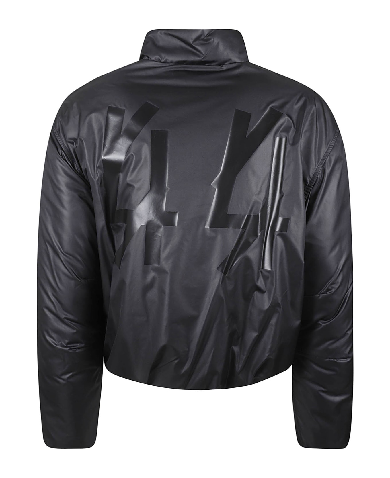 44 Label Group Logo Detail Zip Jacket - Black ジャケット