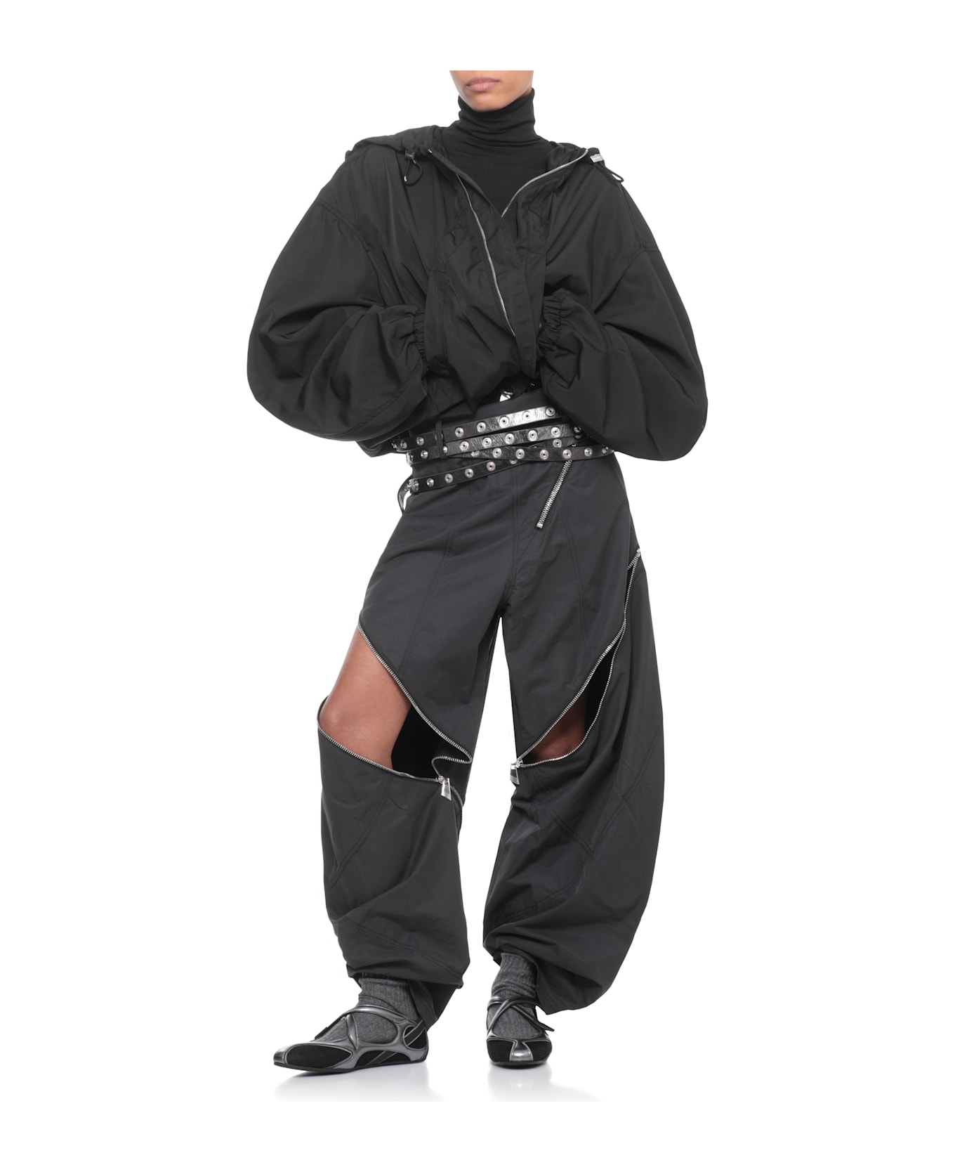 The Attico Floor 01 Ballerinas - Black