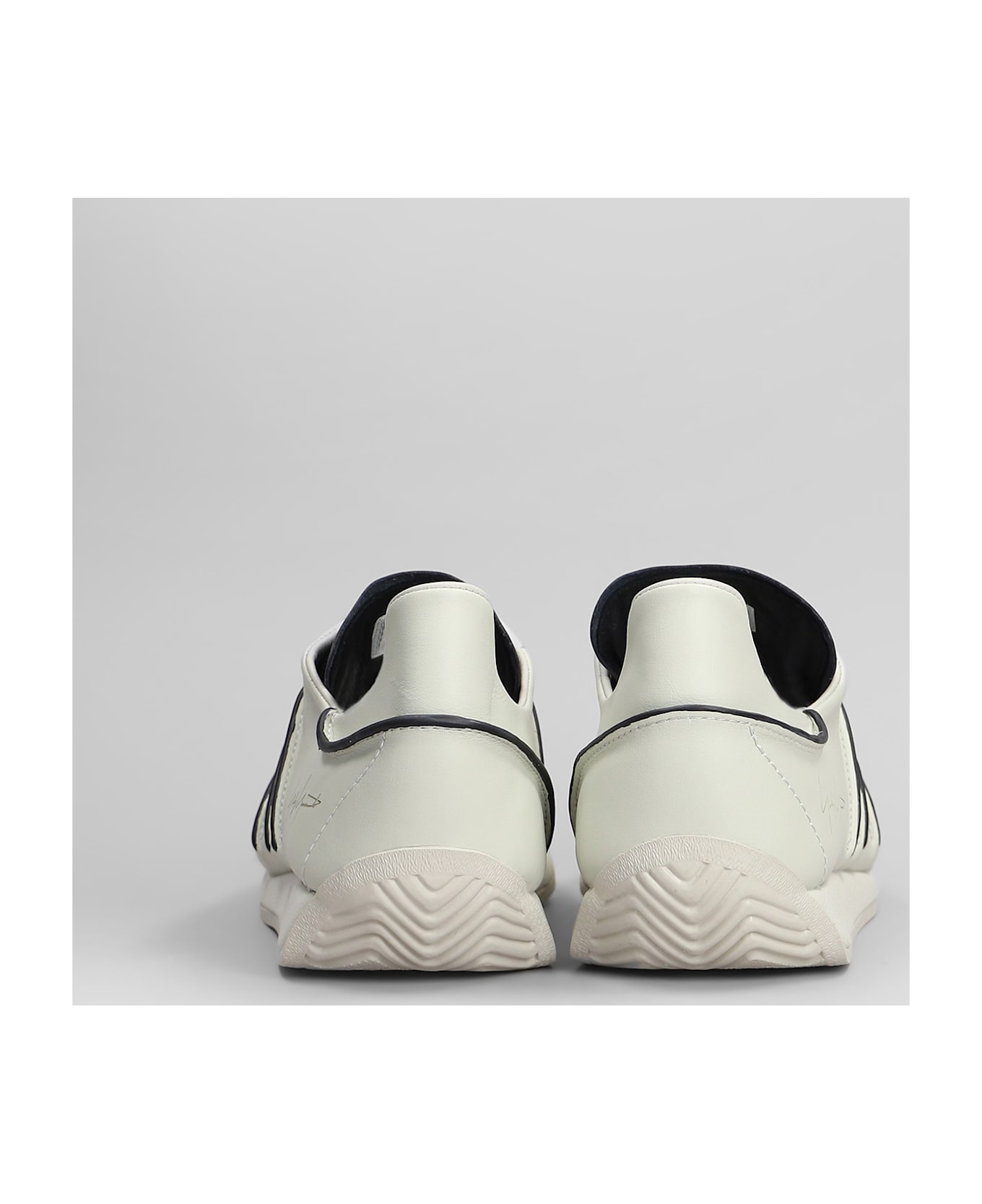 Y-3 Country Sneakers In Beige Leather - beige
