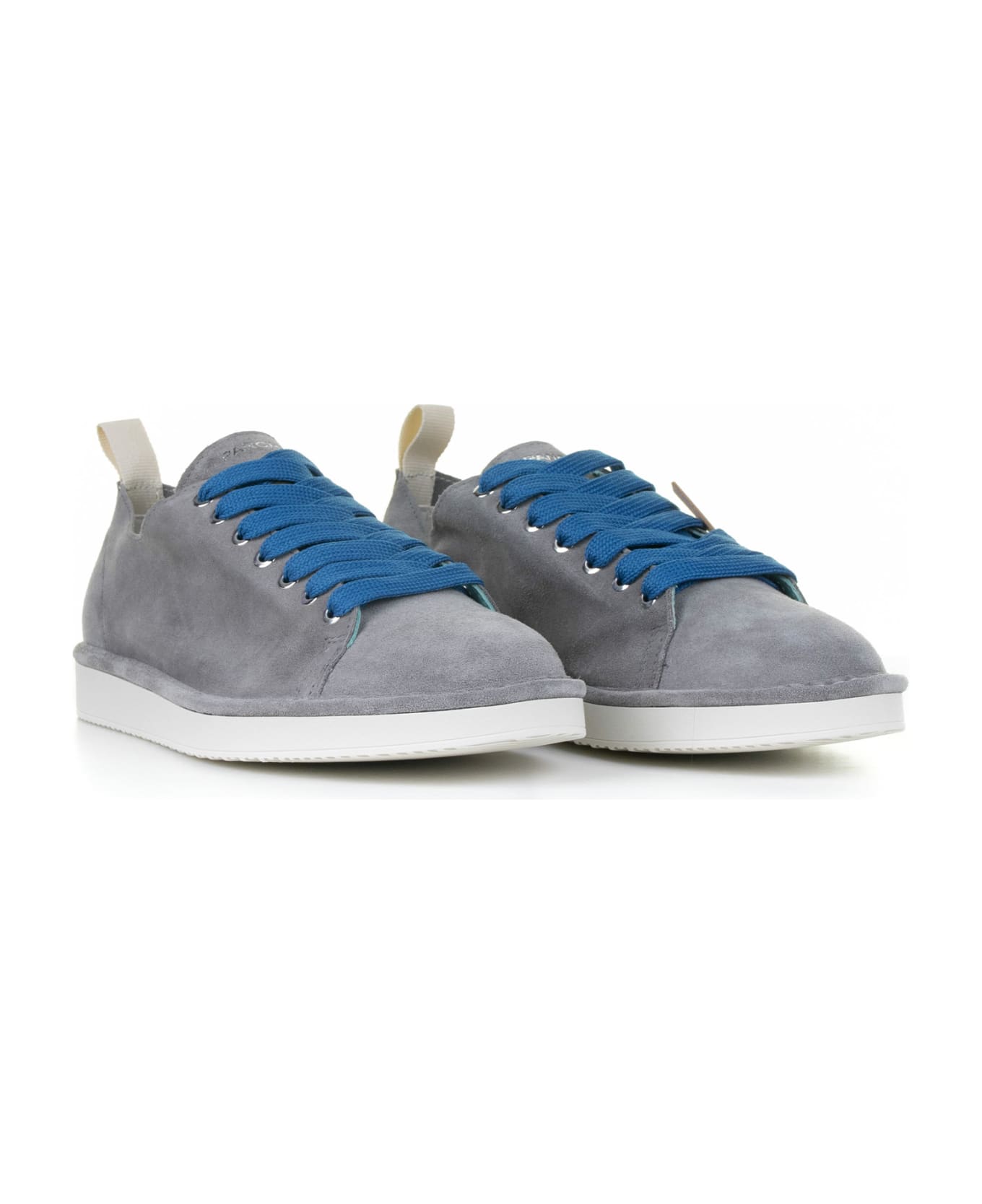 Panchic Gray Suede Sneaker - VIBRANT GRAY- TRUE BLUE