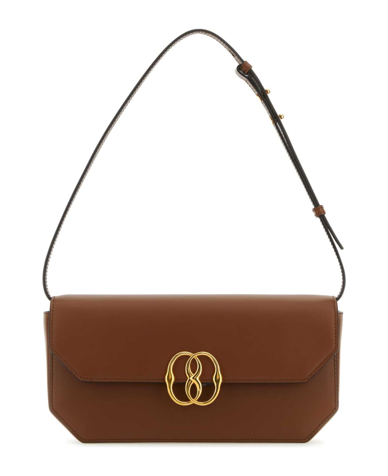 Bally Brown Leather Emblem Shoulder Bag - CUERO21OROVIBRATO