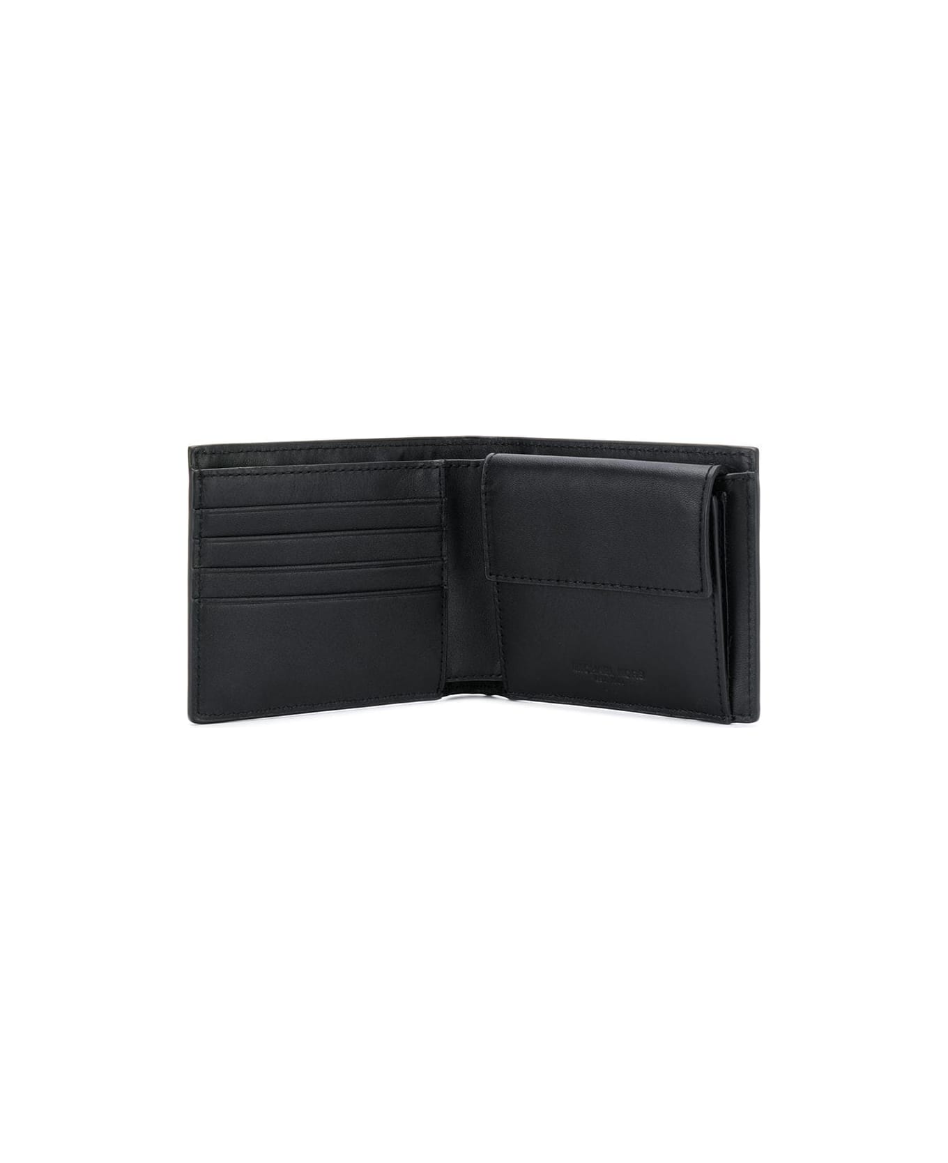 Michael Kors Logo Plaque Bi-fold Wallet - Black
