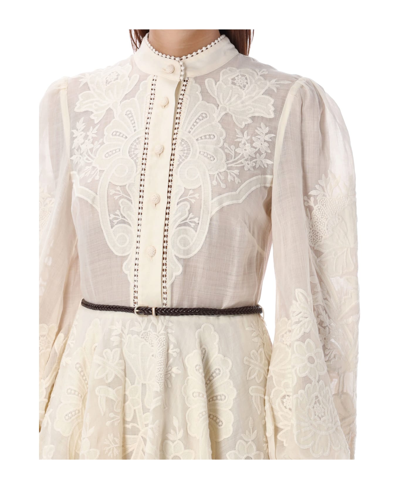 Zimmermann Ottie Mini Dress - CREAM