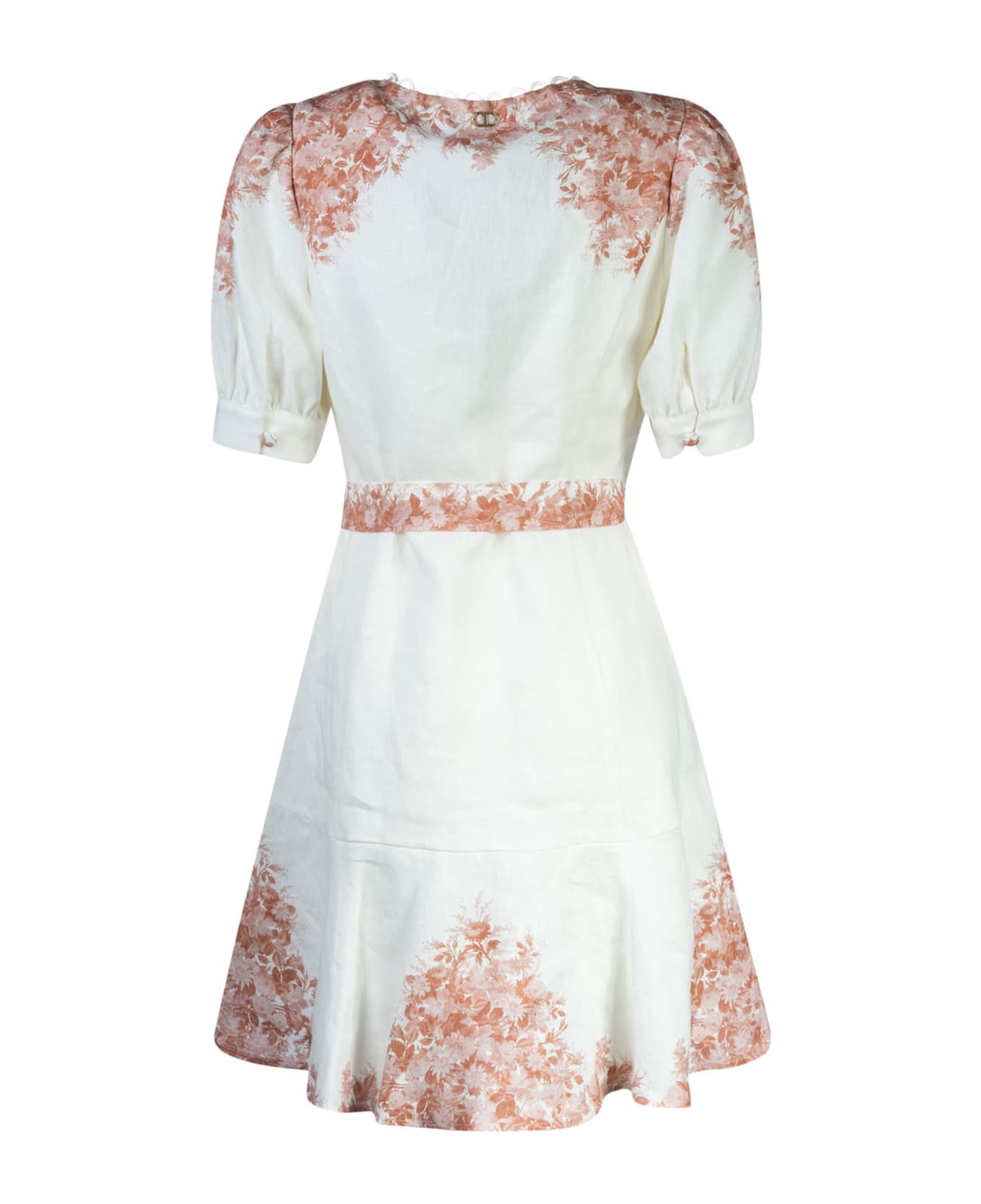 TwinSet Floral Print Dress - Neve Papaya