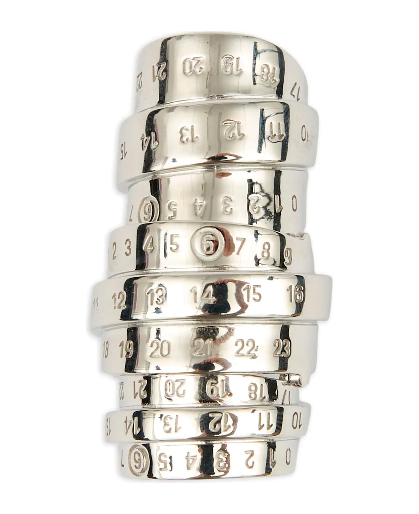 廃盤 Maison Margiela Cut Out Square Ring MM6 Maison Margiela numbers-motif Ring | Silver | FARFETCH