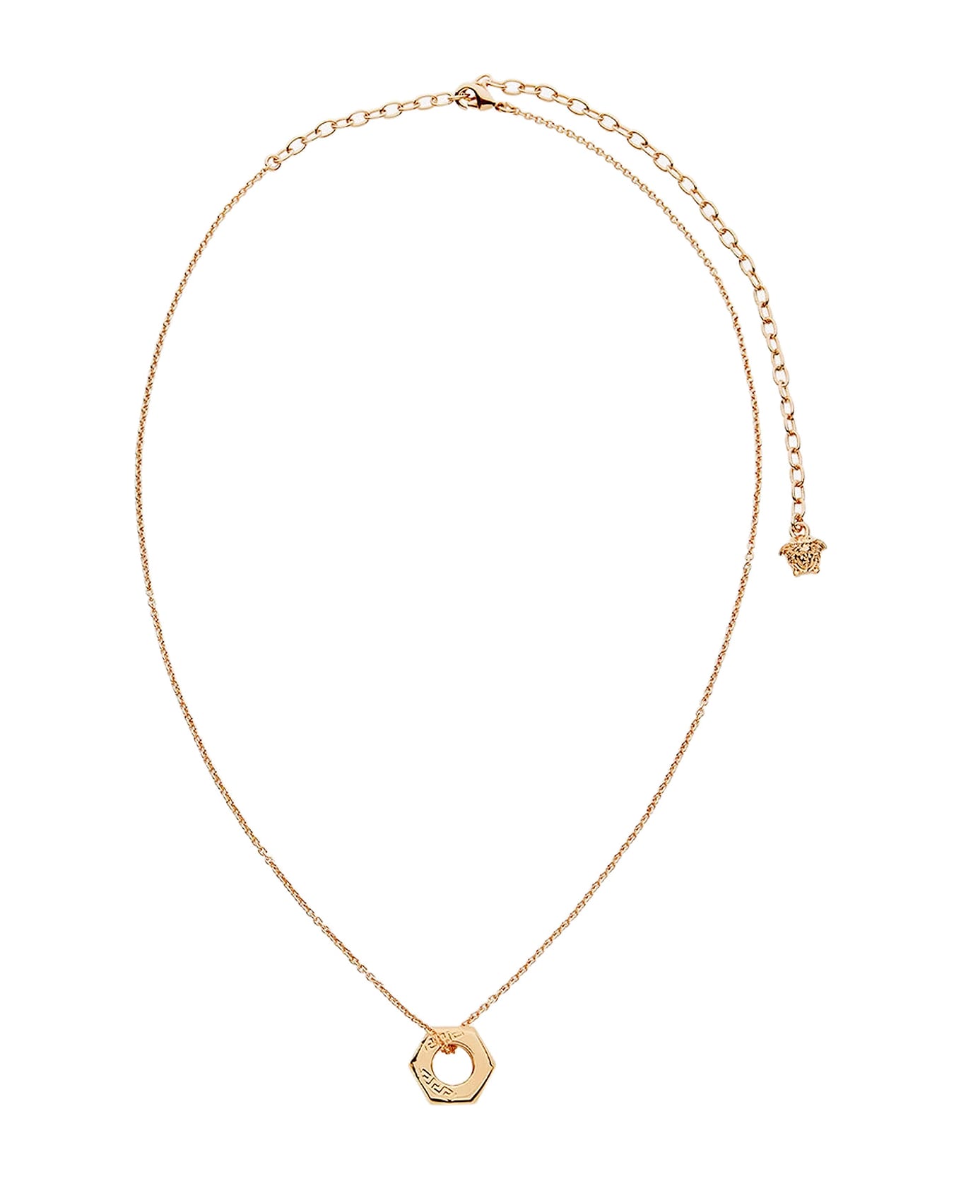 Versace Greek Nuts & Bolts Necklace - Gold